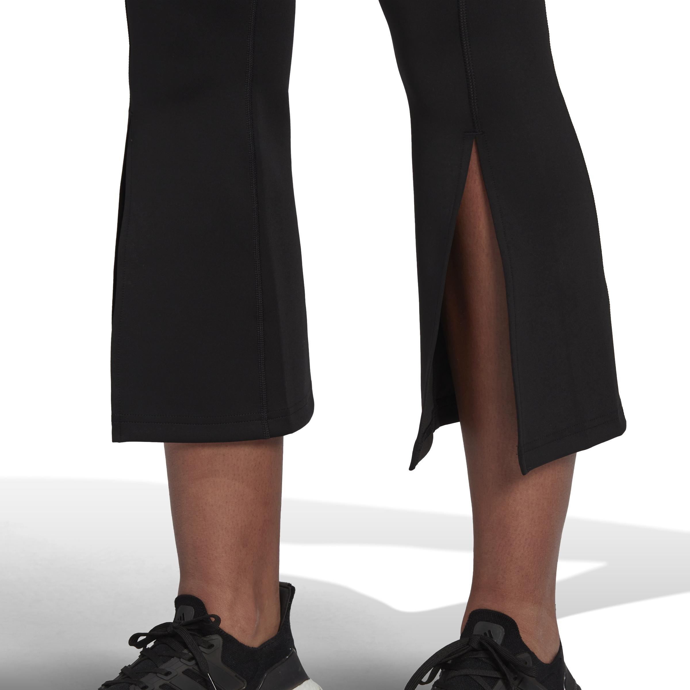 Hyperglam Flared Rib Tracksuit Bottoms, Black, A901_ONE, large image number 5