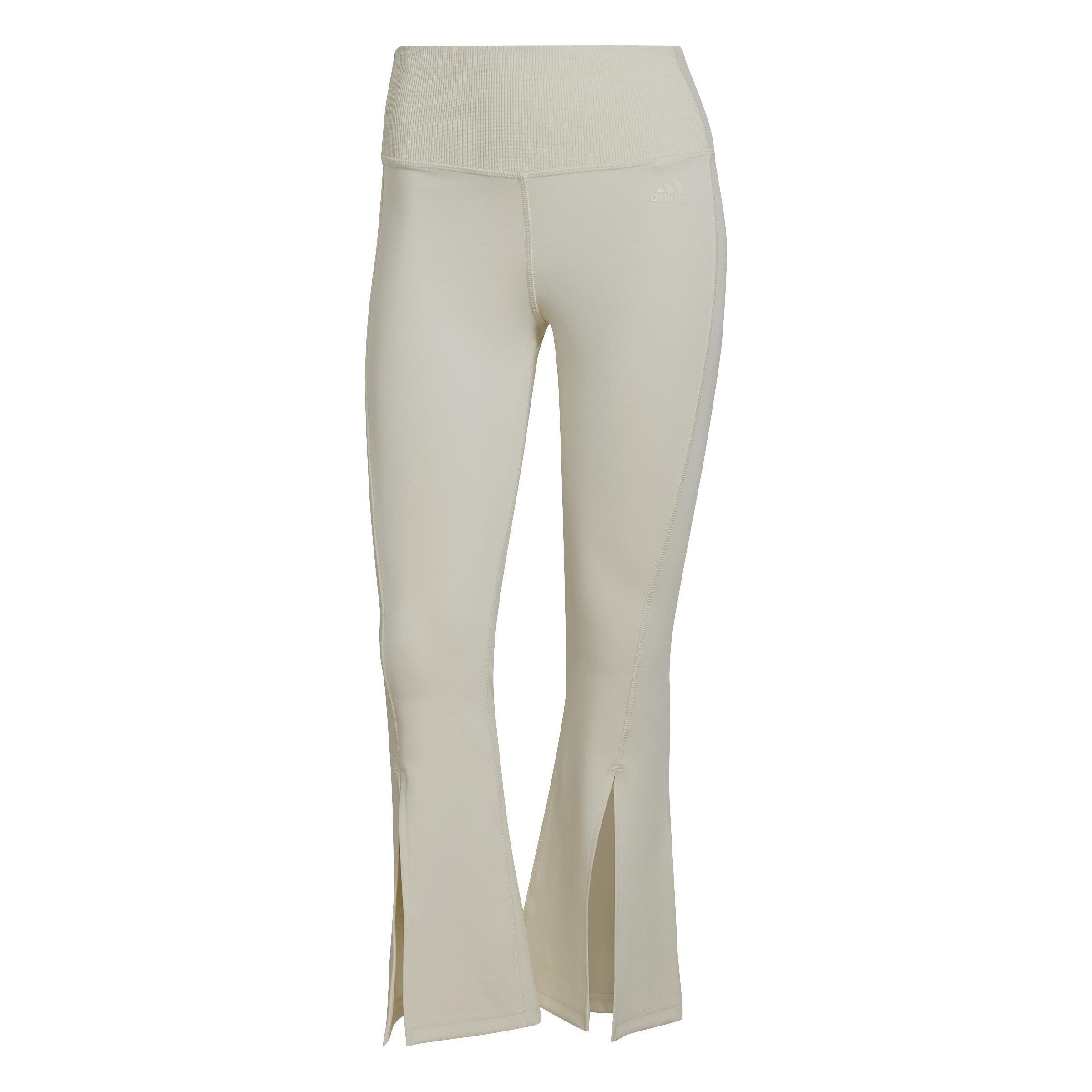 Hyperglam Flared Rib Tracksuit Bottoms, Beige, , large image number 2