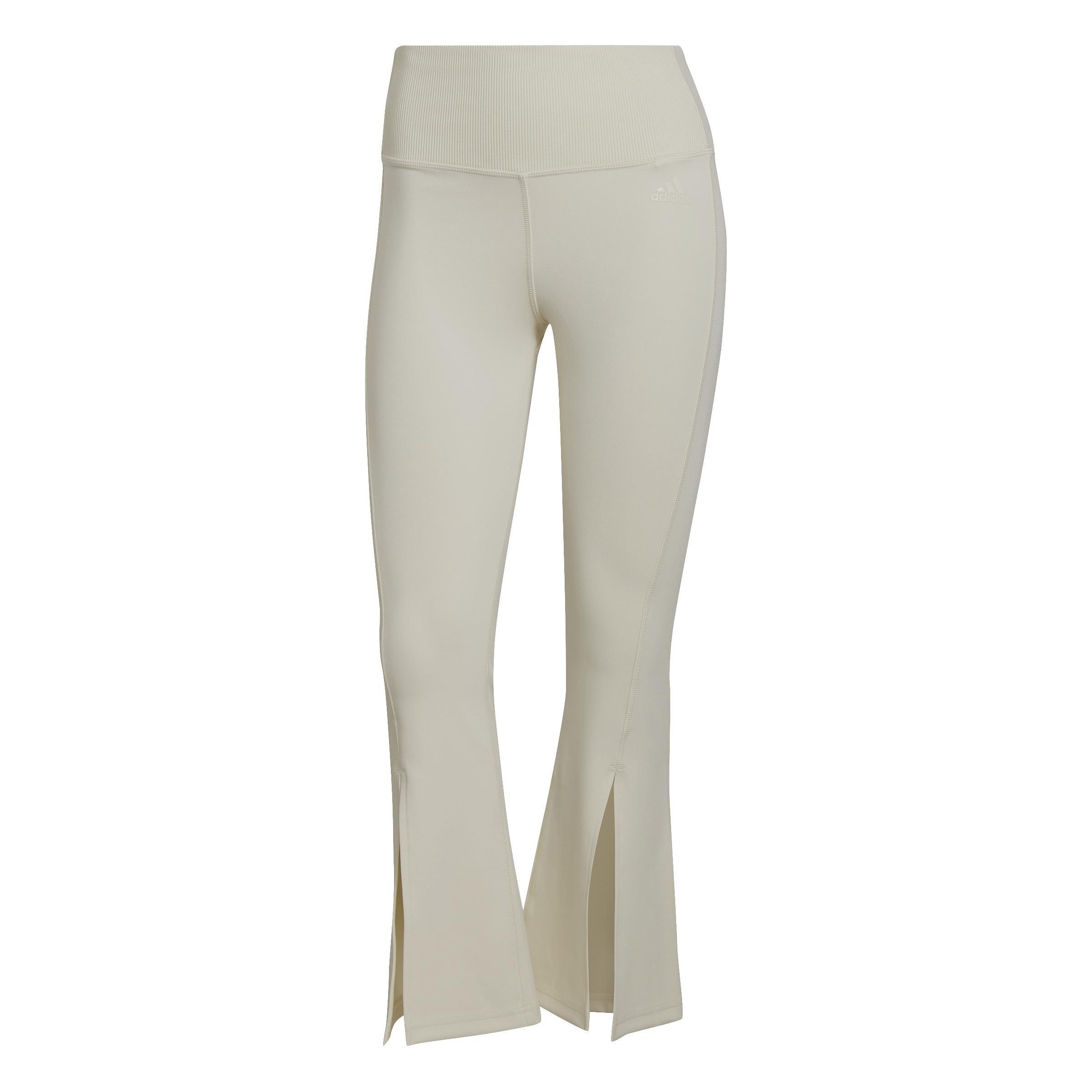 Hyperglam Flared Rib Tracksuit Bottoms, Beige, , large image number 3