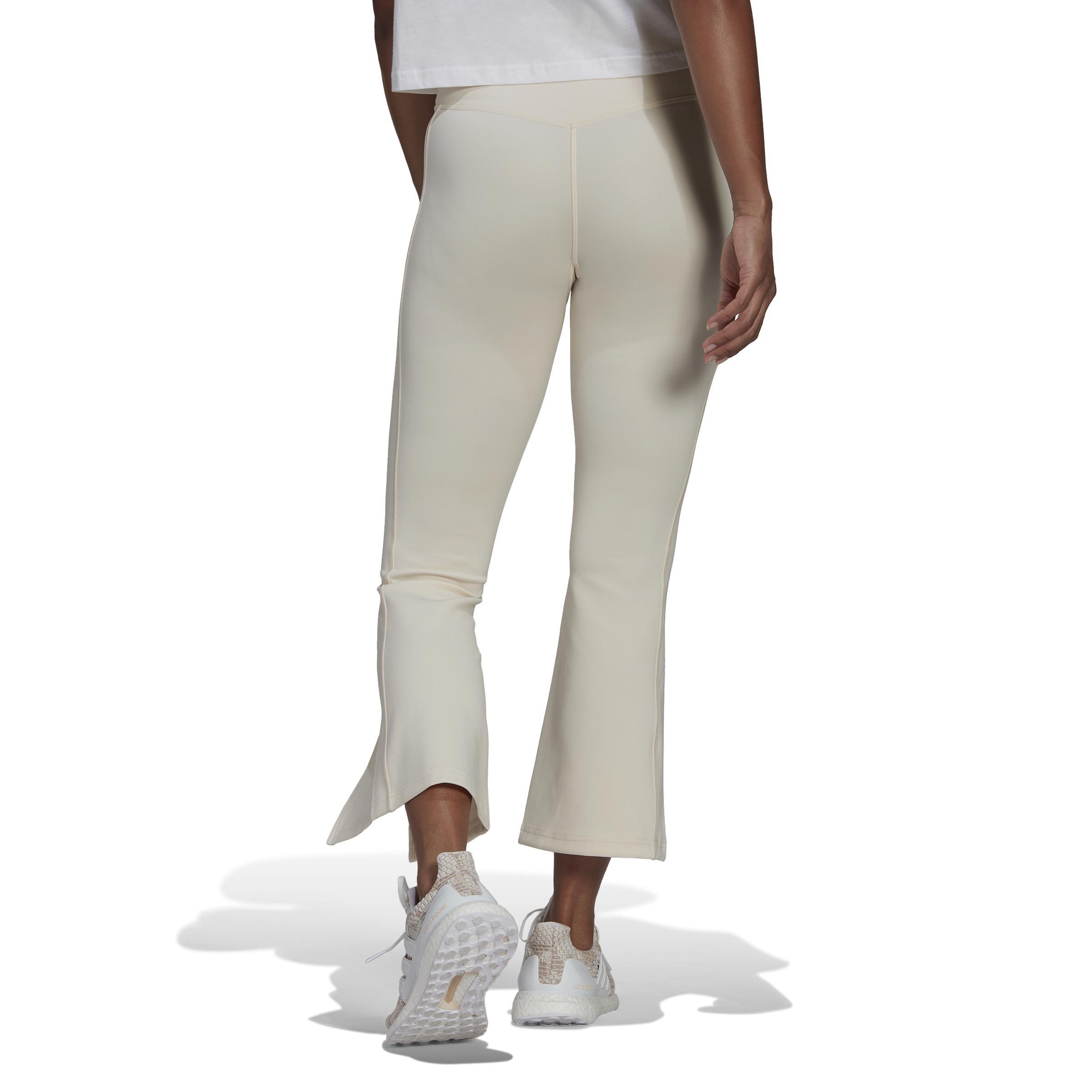 Hyperglam Flared Rib Tracksuit Bottoms, Beige, , large image number 4
