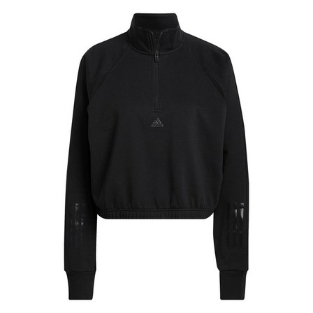 Women Hyperglam Fleece Sweatshirt, Black, A901_ONE, large image number 1