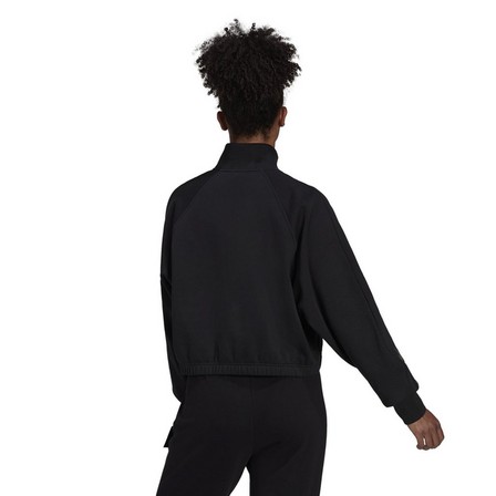 Women Hyperglam Fleece Sweatshirt, Black, A901_ONE, large image number 5