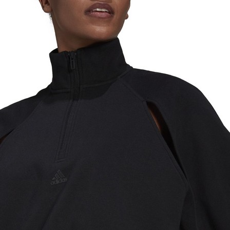 Women Hyperglam Fleece Sweatshirt, Black, A901_ONE, large image number 6