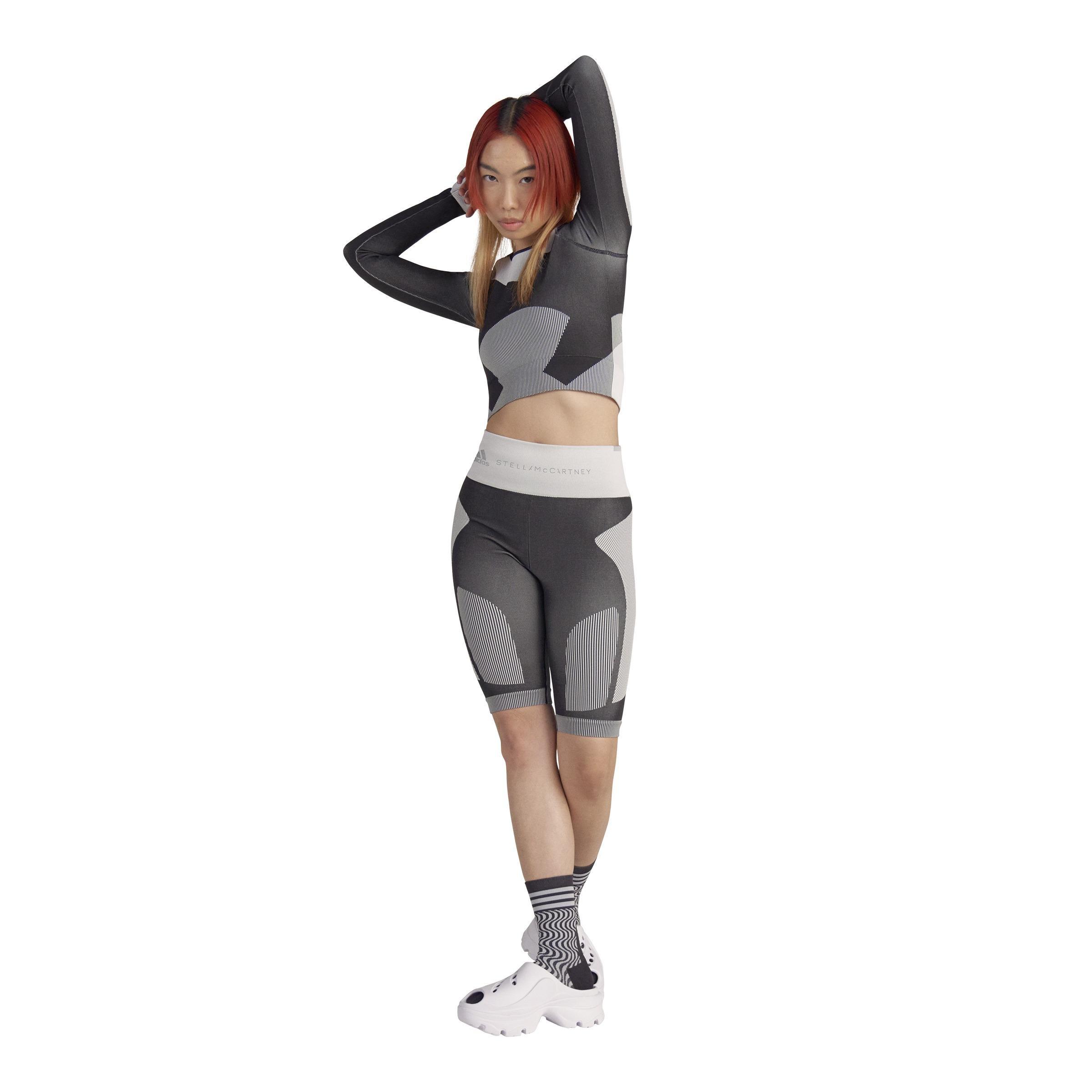 By Stella Mccartney Truestrength Seamless Short Leggings, Black, A901_ONE, large image number 12