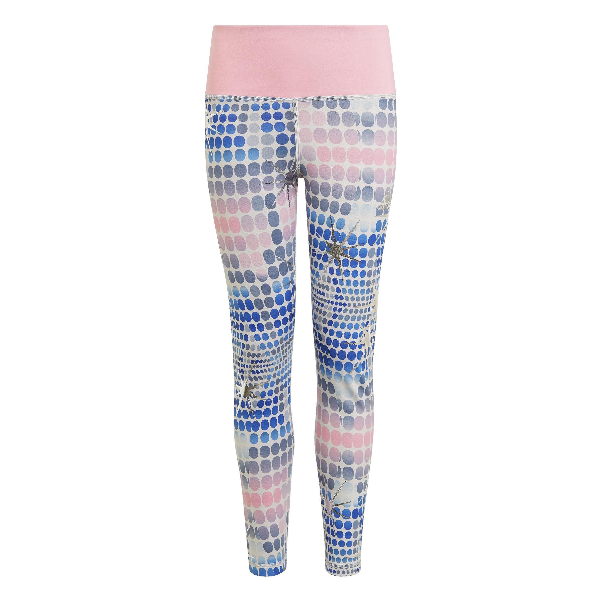 Kids Dance Allover Print Leggings, Blue, , large image number 0