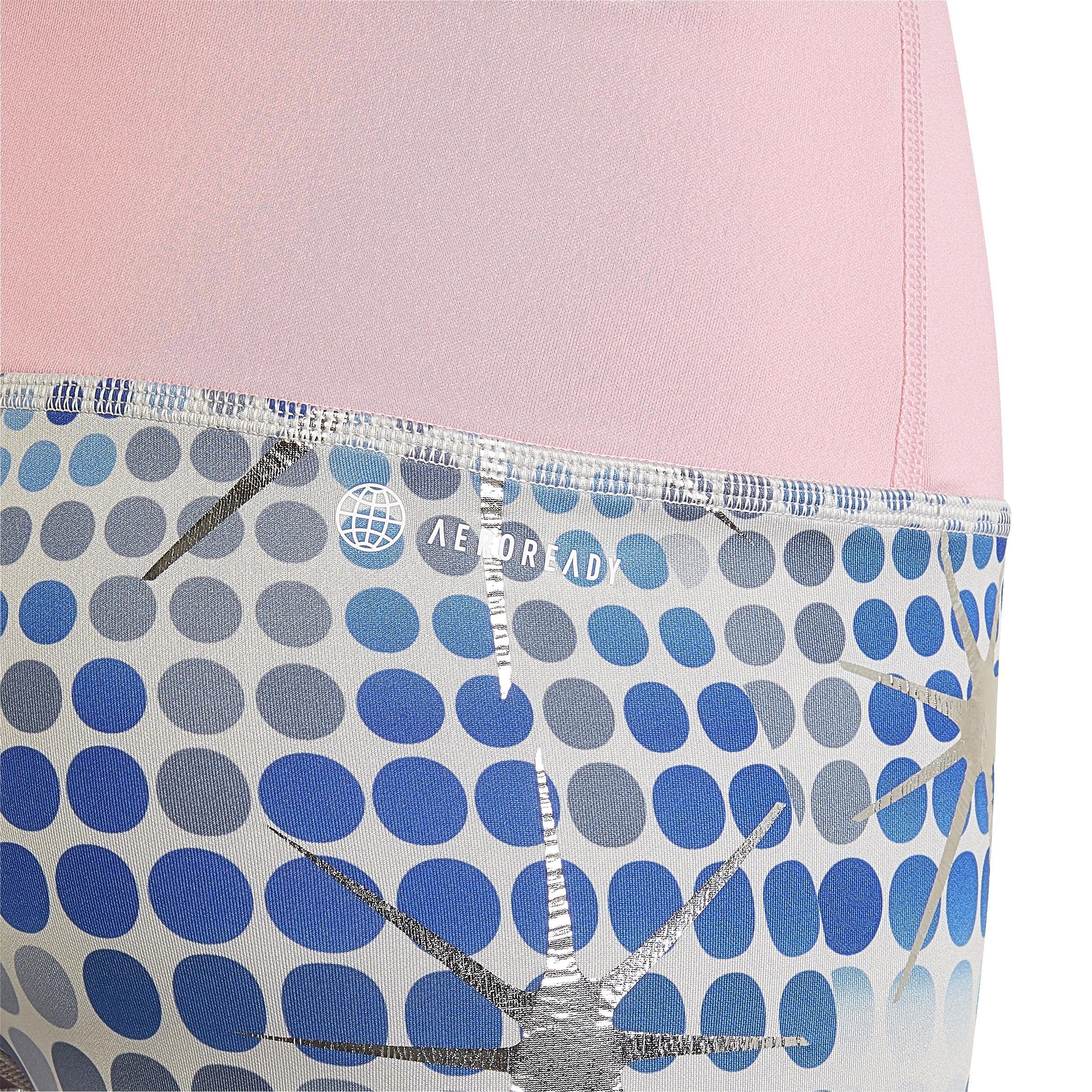 Kids Dance Allover Print Leggings, Blue, , large image number 4