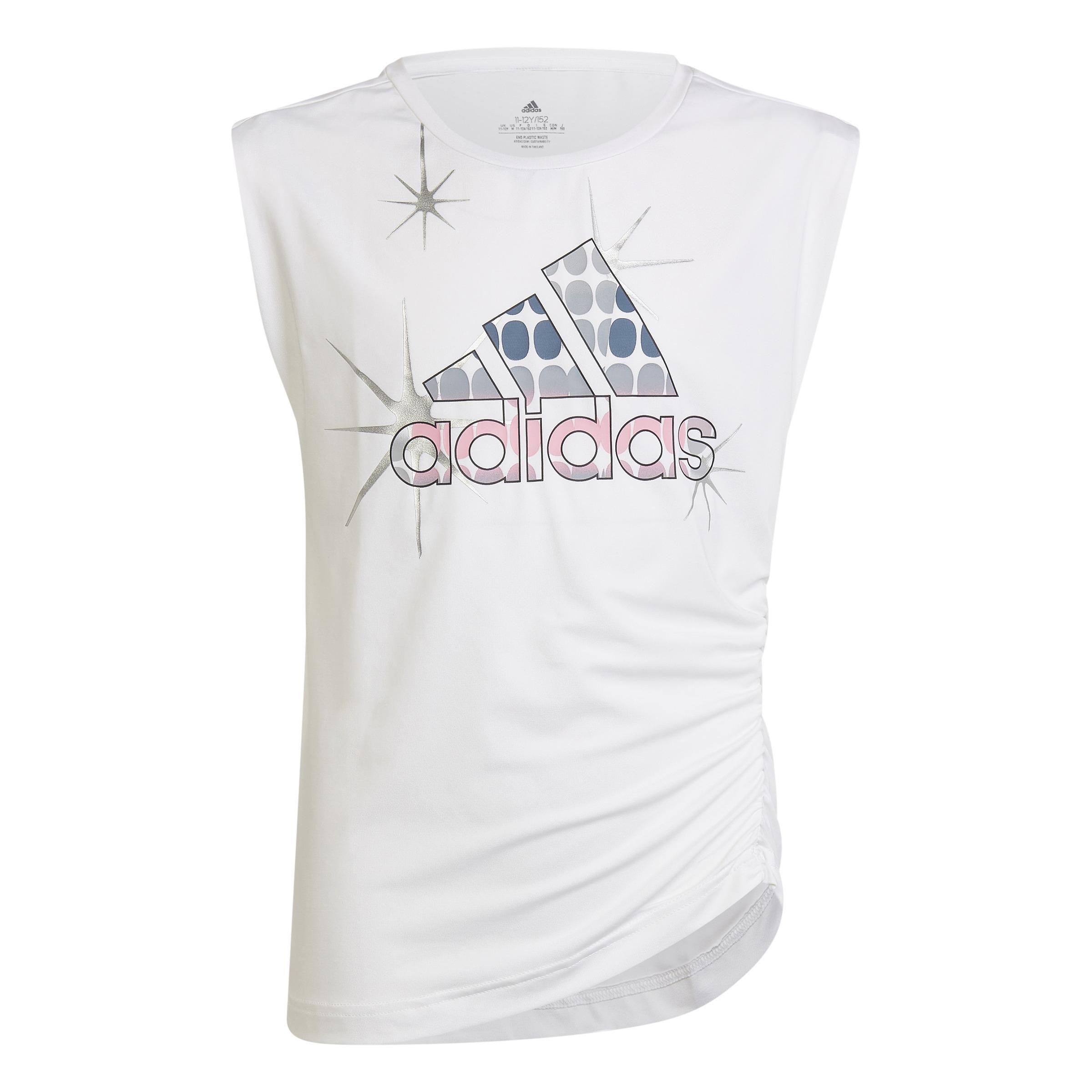 Kids Dance Single Jersey Regular Tank Top, White, , large image number 0