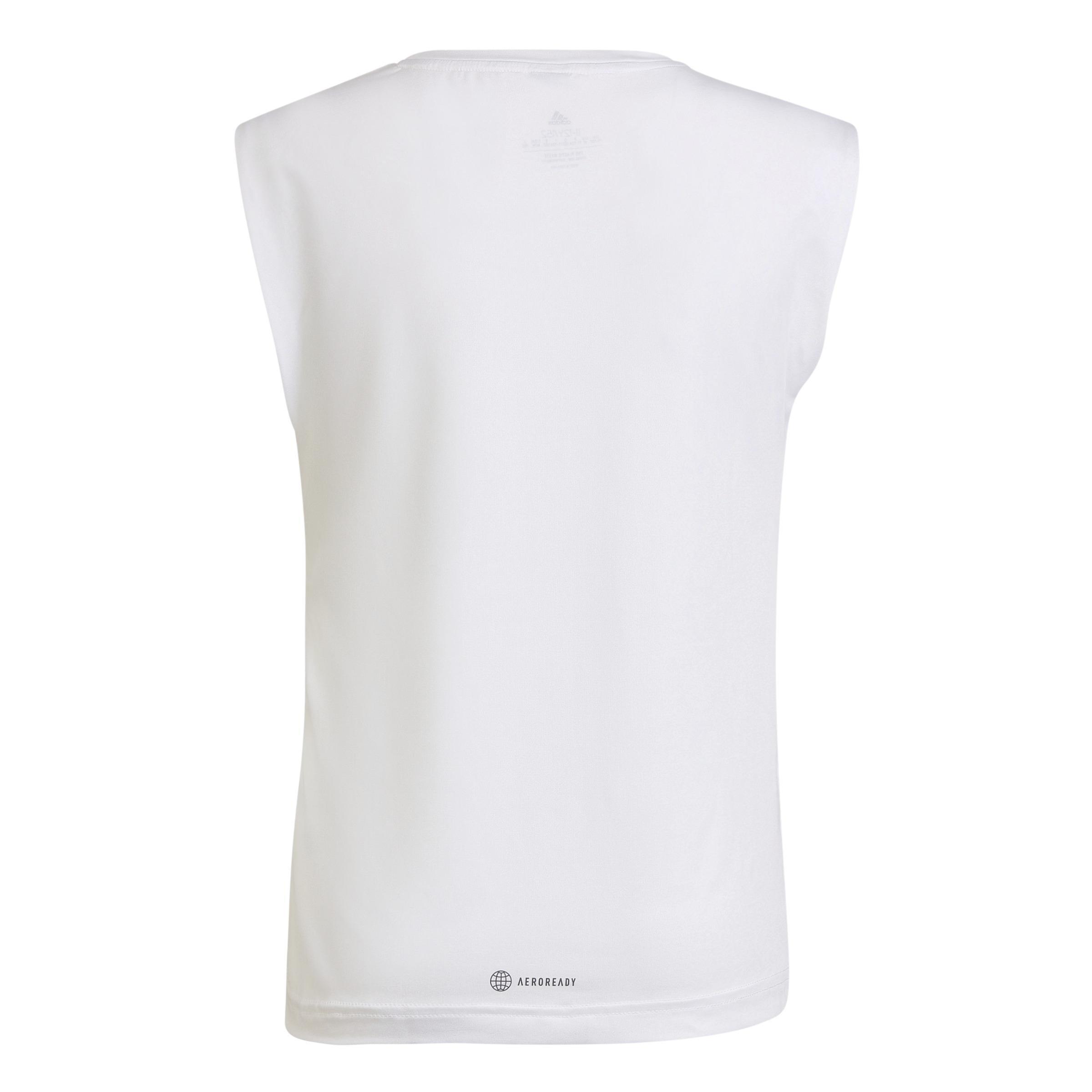 Kids Dance Single Jersey Regular Tank Top, White, , large image number 2