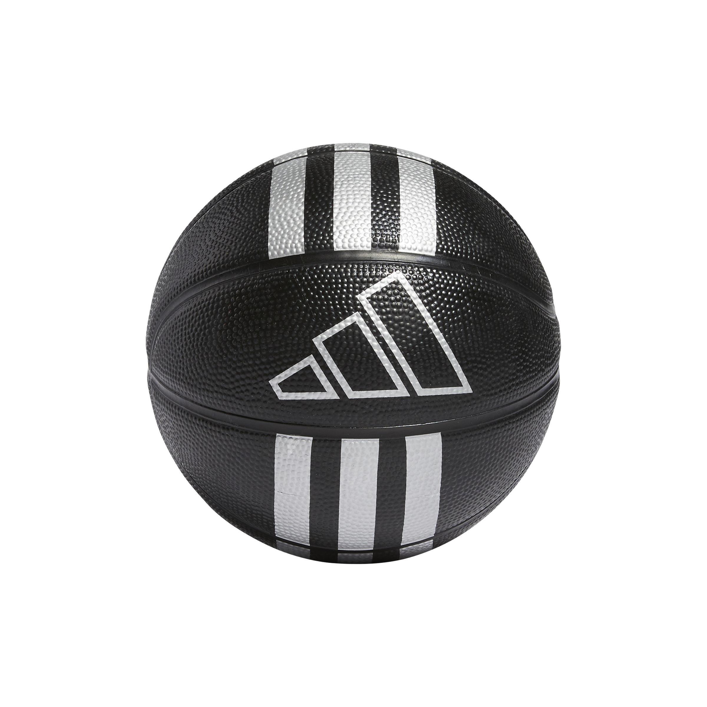Unisex 3-Stripes Rubber Mini Basketball, Black, A901_ONE, large image number 0