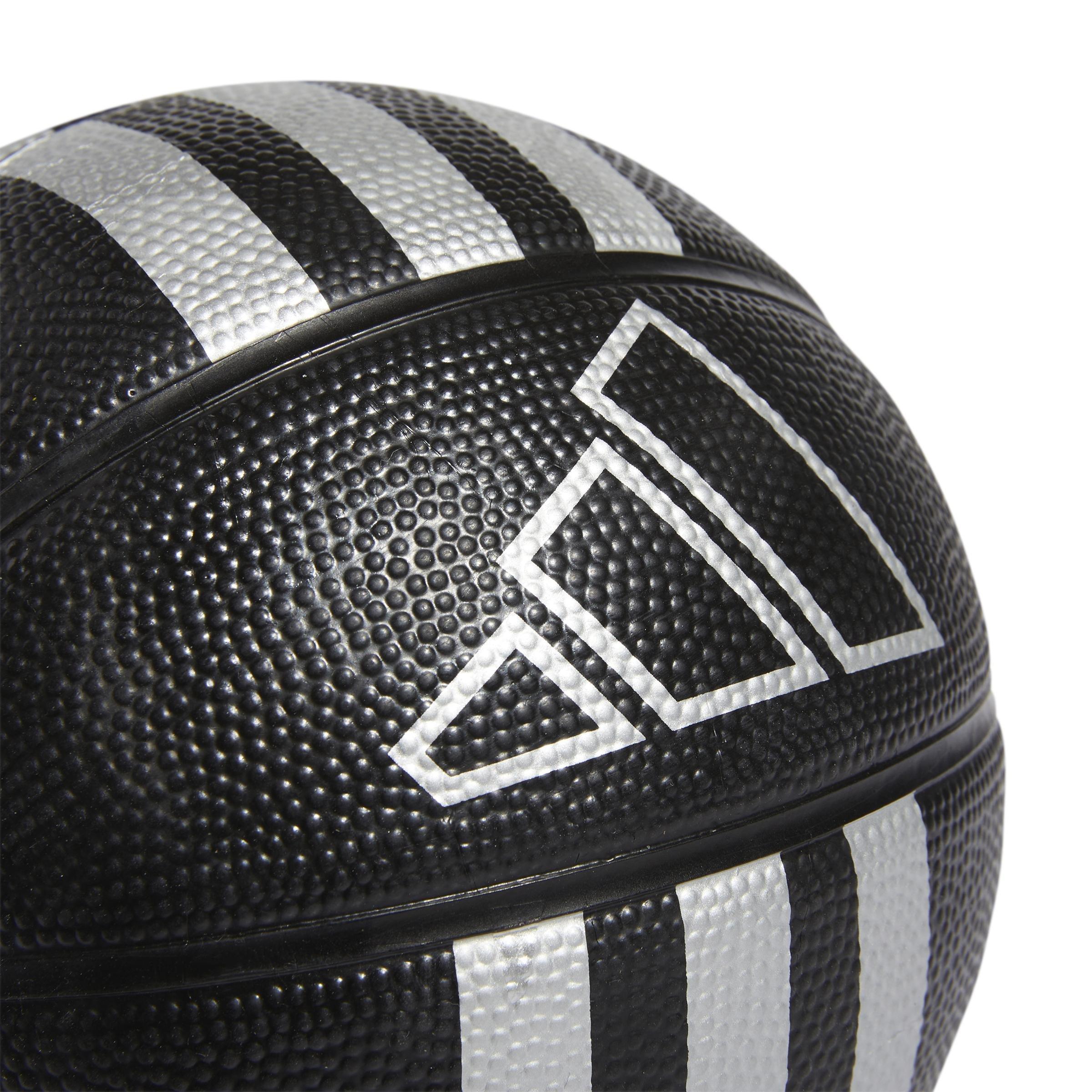 Unisex 3-Stripes Rubber Mini Basketball, Black, A901_ONE, large image number 3
