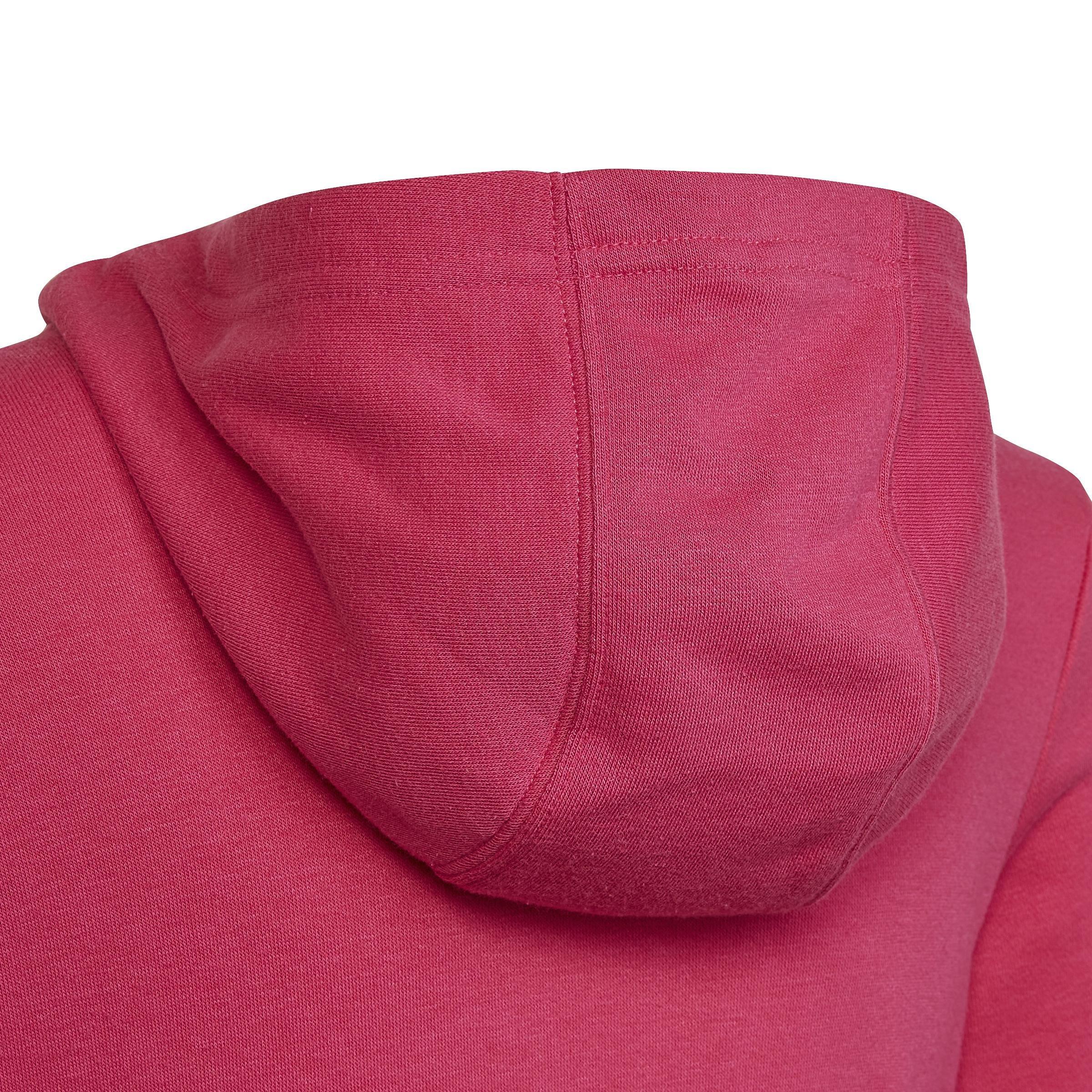 Kids Adidas Essentials 3-Stripes Full-Zip Hoodie, Pink, , large image number 4