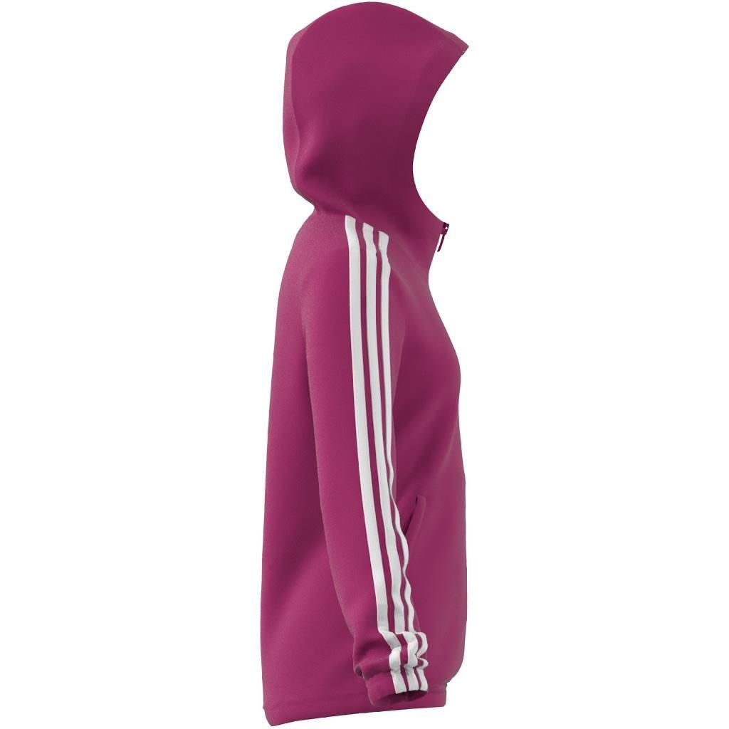 Kids Adidas Essentials 3-Stripes Full-Zip Hoodie, Pink, , large image number 8