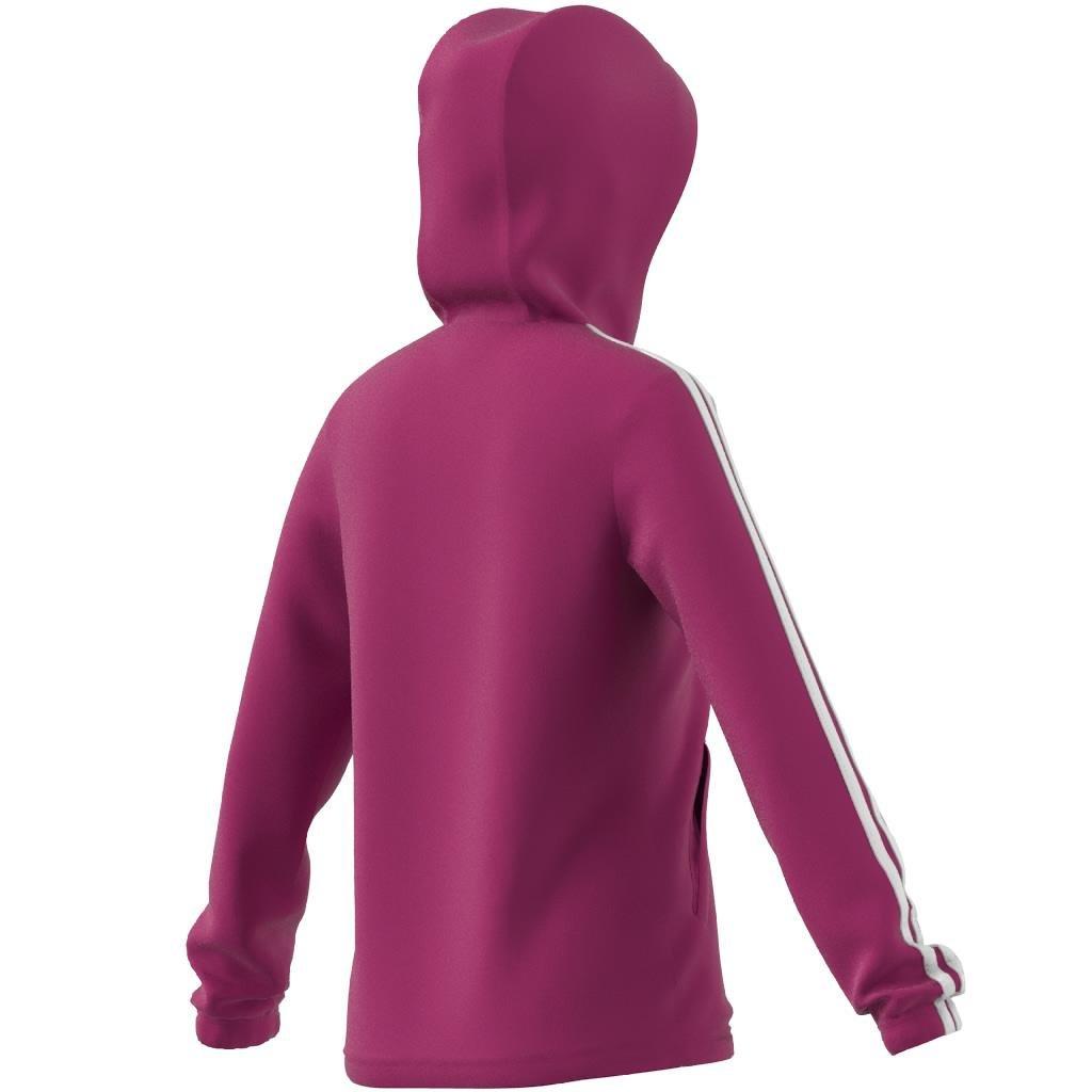 Kids Adidas Essentials 3-Stripes Full-Zip Hoodie, Pink, , large image number 10