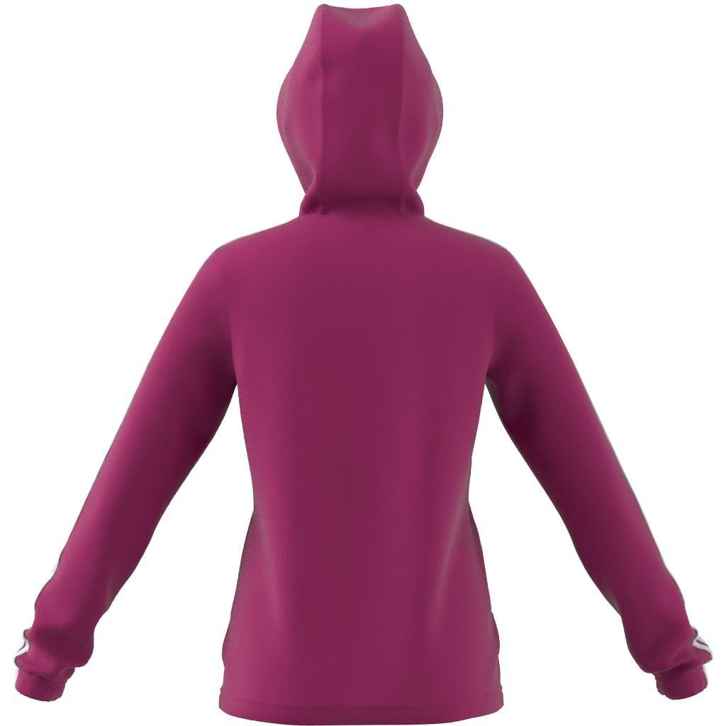Kids Adidas Essentials 3-Stripes Full-Zip Hoodie, Pink, , large image number 11