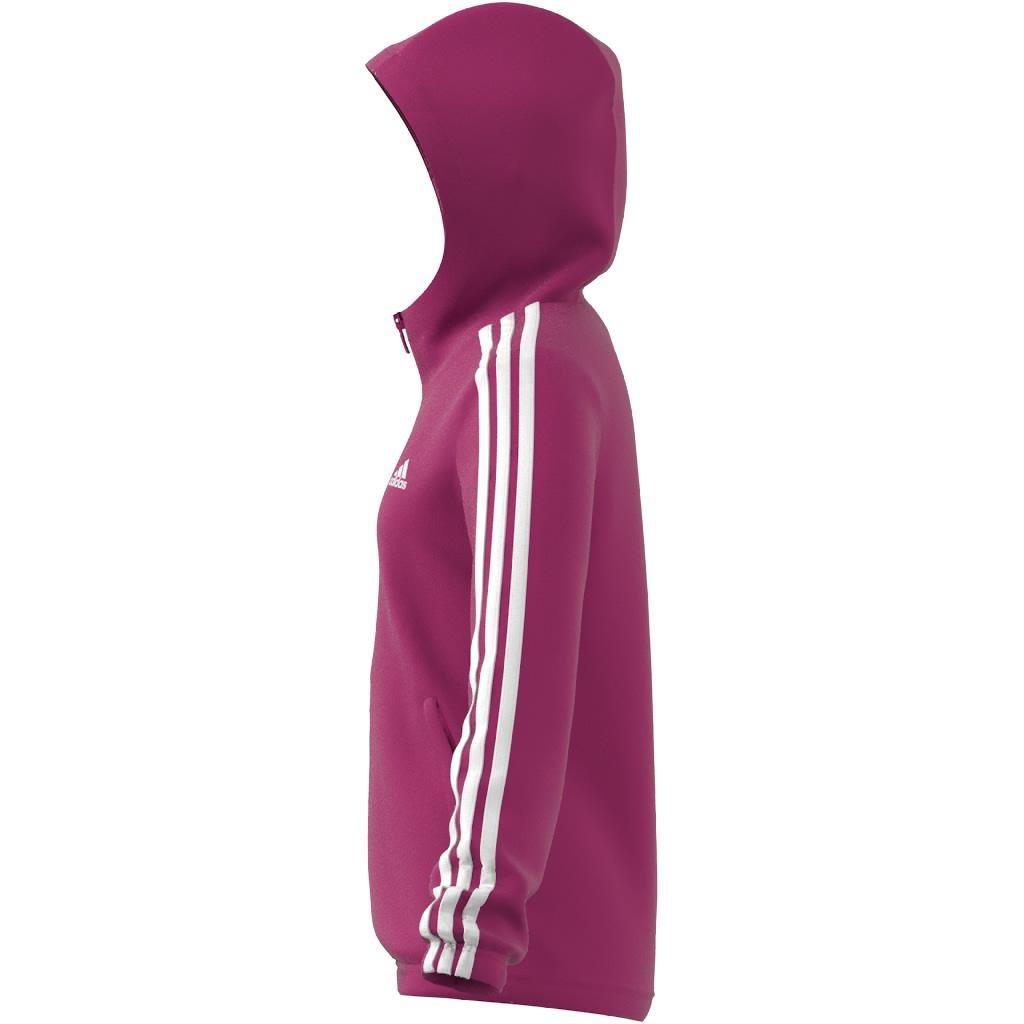 Kids Adidas Essentials 3-Stripes Full-Zip Hoodie, Pink, , large image number 13