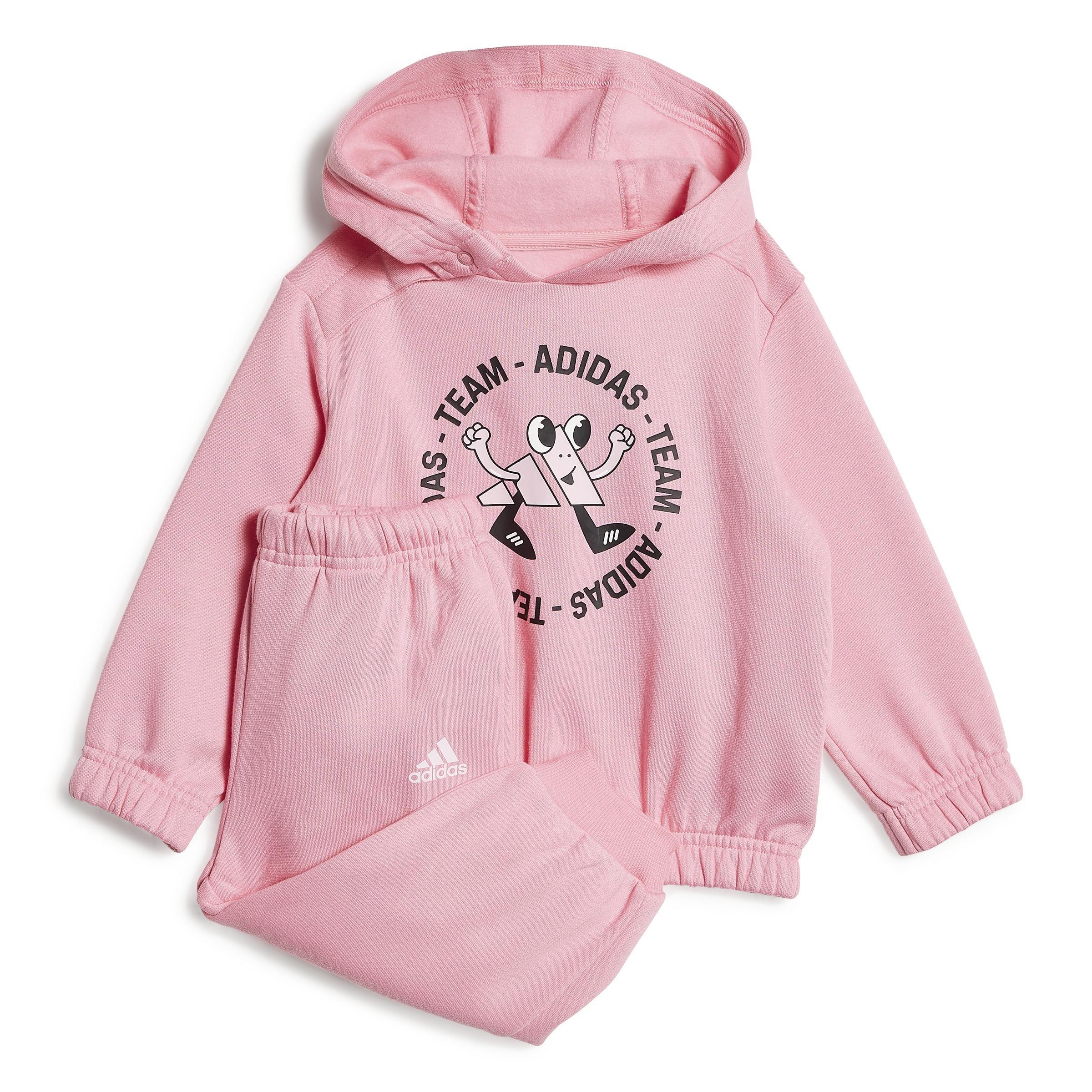 Unisex Kids Team adidas Oversized Fleece Jogger Set (Gender Neutral), Pink, A901_ONE, large image number 0