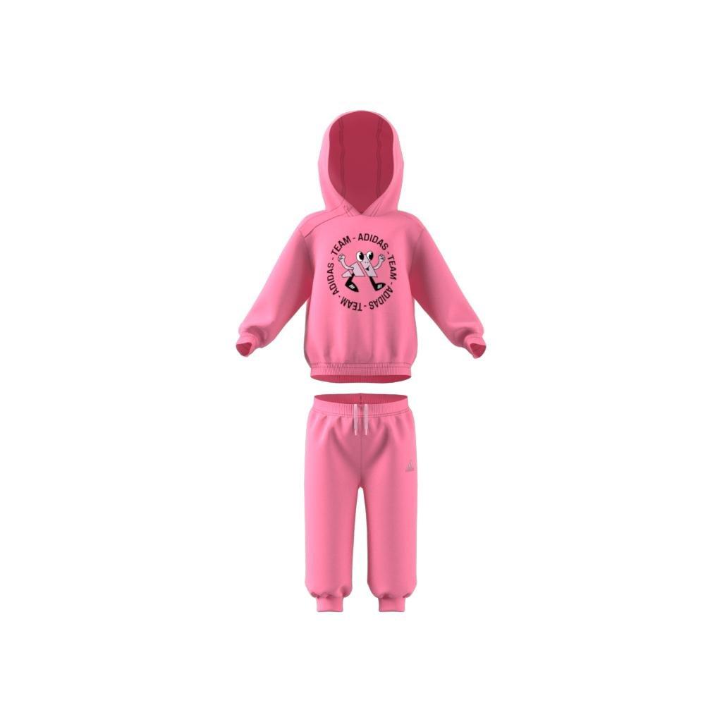 Unisex Kids Team adidas Oversized Fleece Jogger Set (Gender Neutral), Pink, A901_ONE, large image number 9