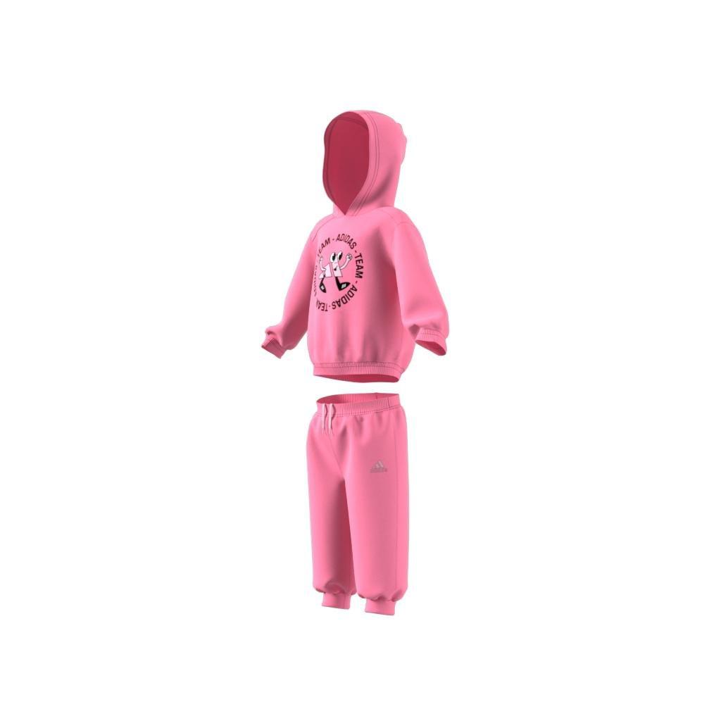 Unisex Kids Team adidas Oversized Fleece Jogger Set (Gender Neutral), Pink, A901_ONE, large image number 11