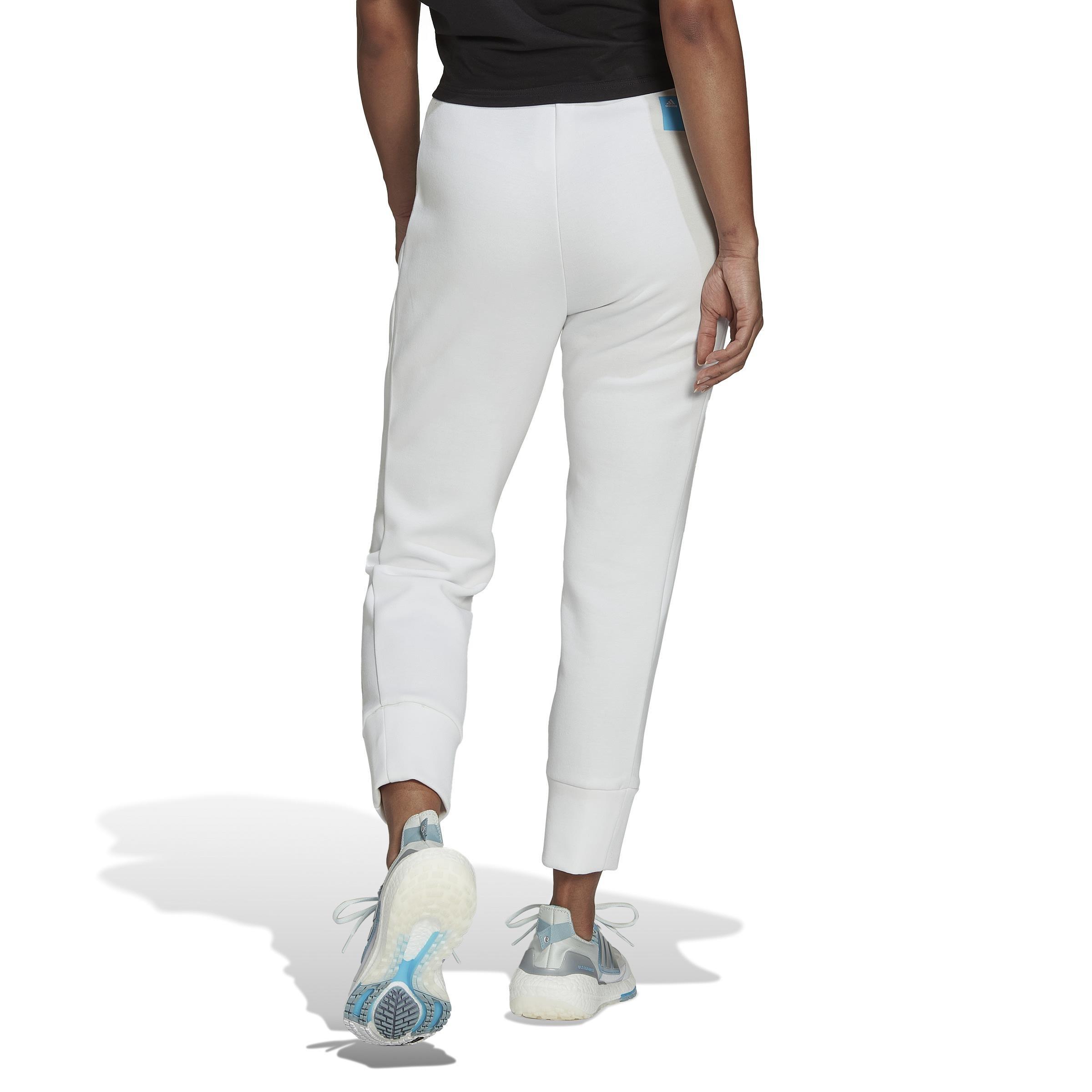 Mission Victory Slim-Fit High-Waist Tracksuit Bottoms, White, A901_ONE, large image number 2