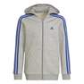 Kids Boys Essentials 3-Stripes Hoodie, Grey, A901_ONE, thumbnail image number 0