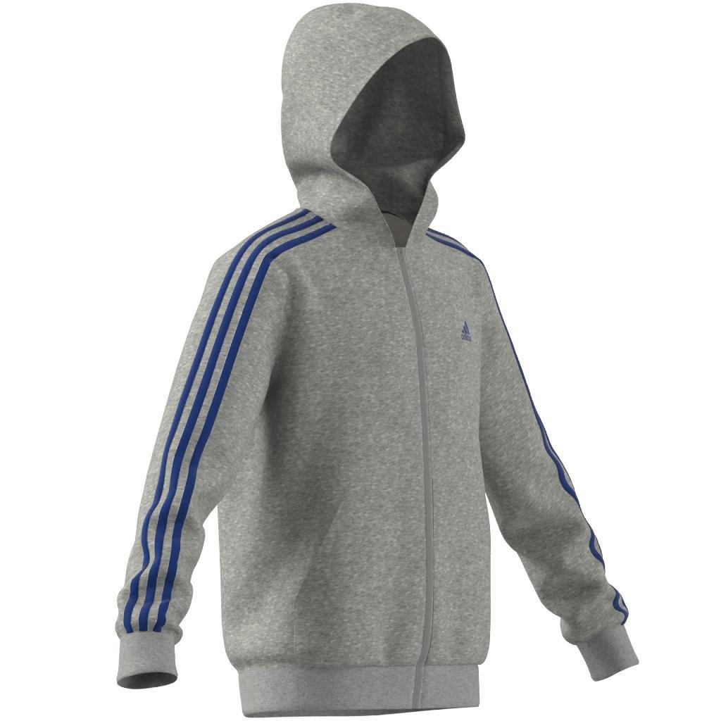 Kids Essentials 3-Stripes Hoodie, Grey, , large image number 6