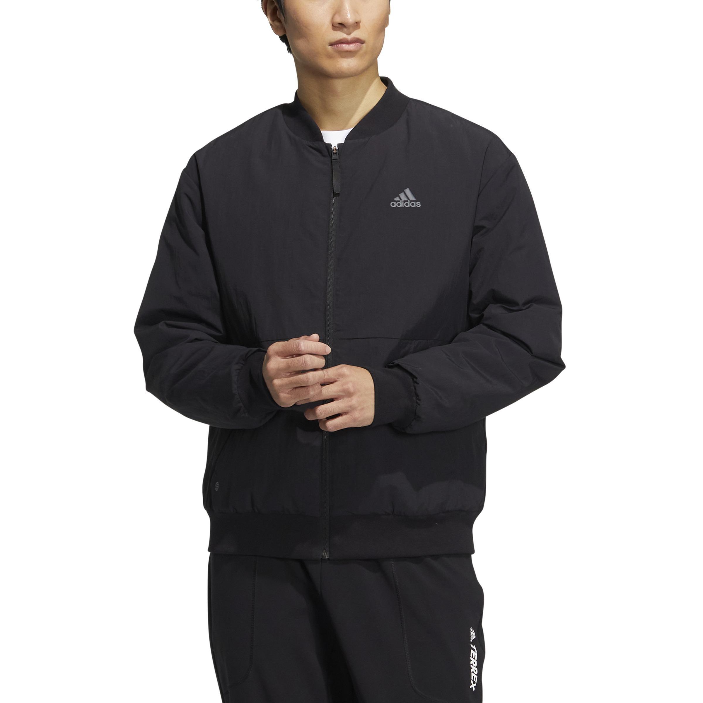 Down Bomber Jacket, Black, , large image number 1
