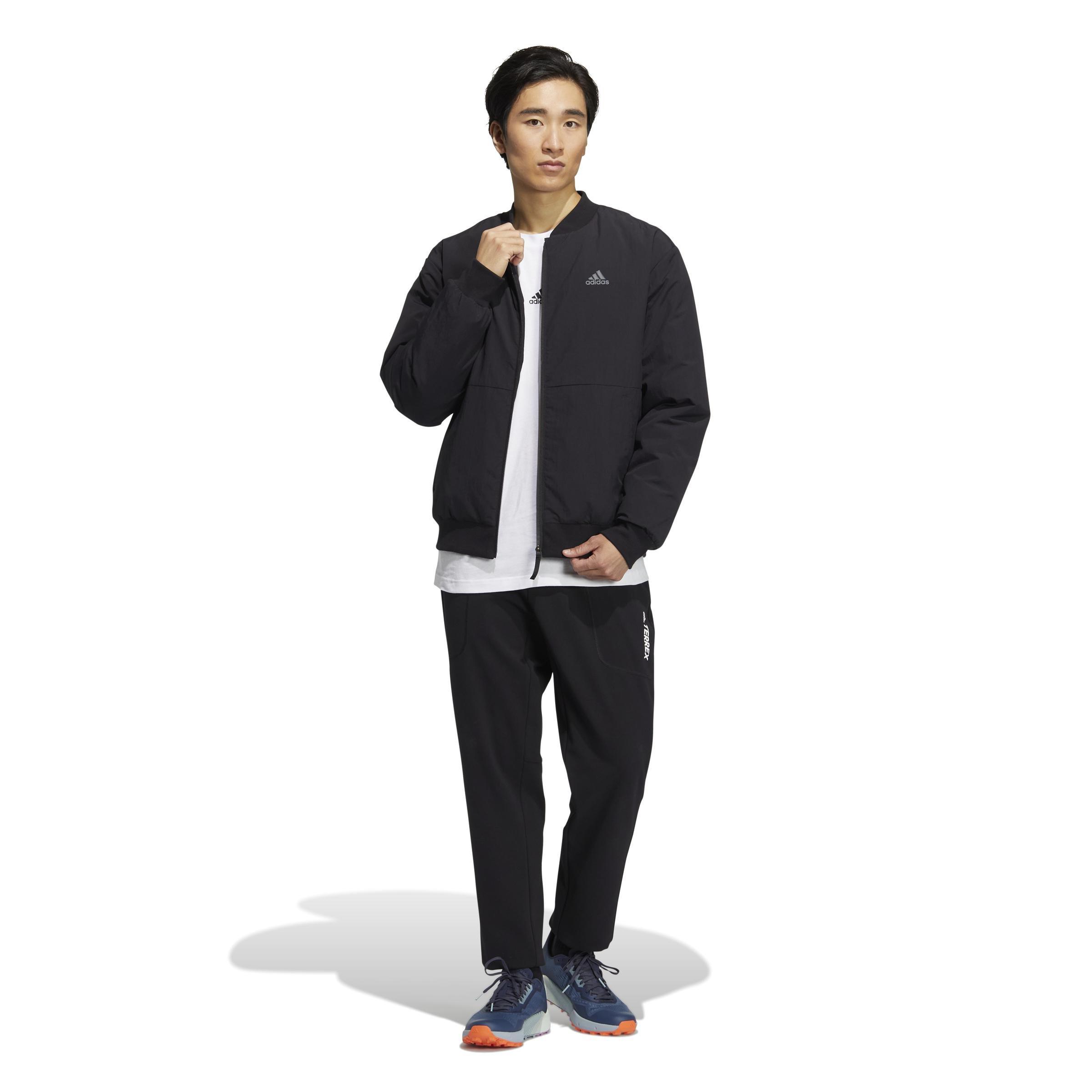 Down Bomber Jacket, Black, A901_ONE, large image number 8