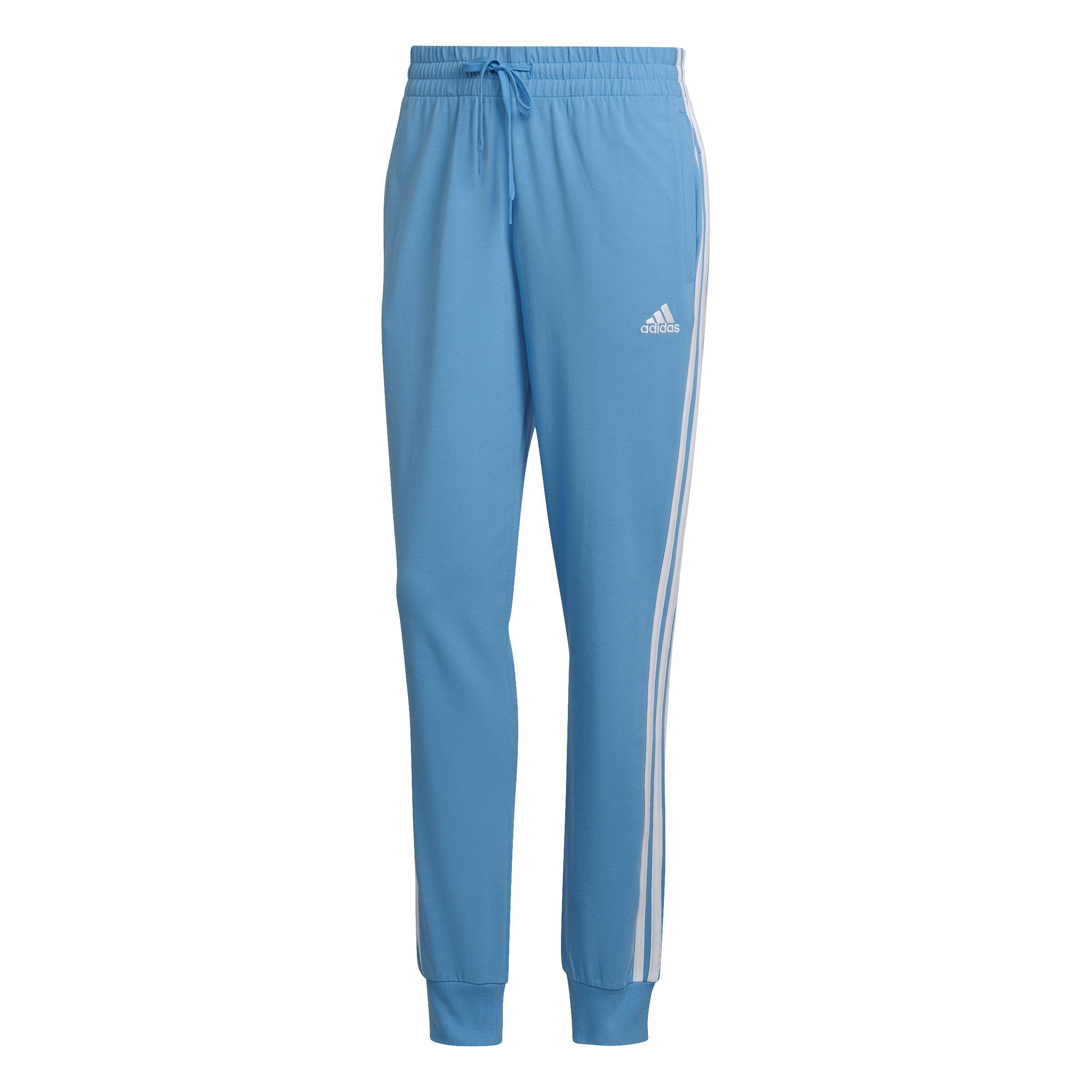 Essentials Single Jersey 3-Stripes Joggers, Blue, A901_ONE, large image number 0