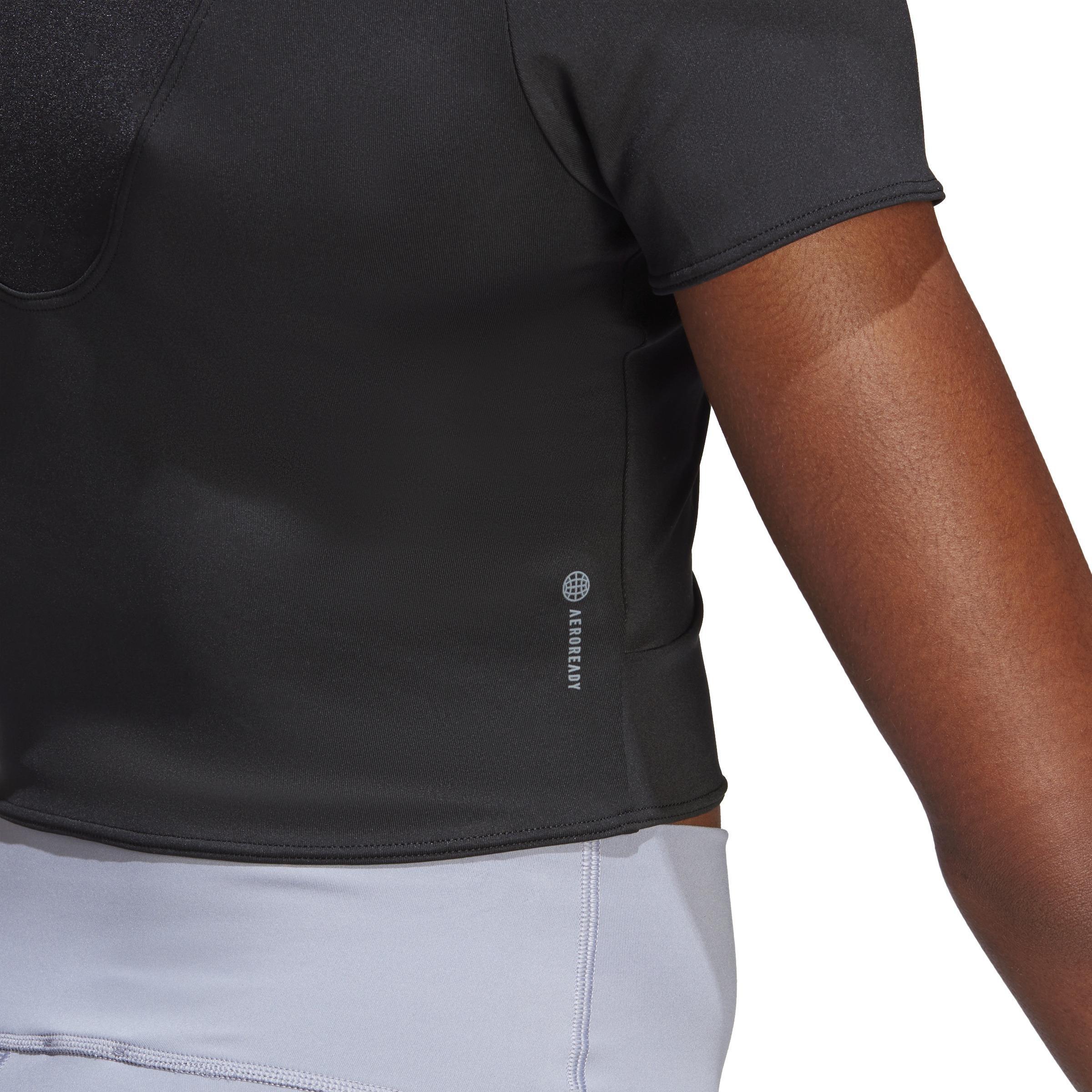 Hiit Aeroready Crop Training T-Shirt, Black, , large image number 4