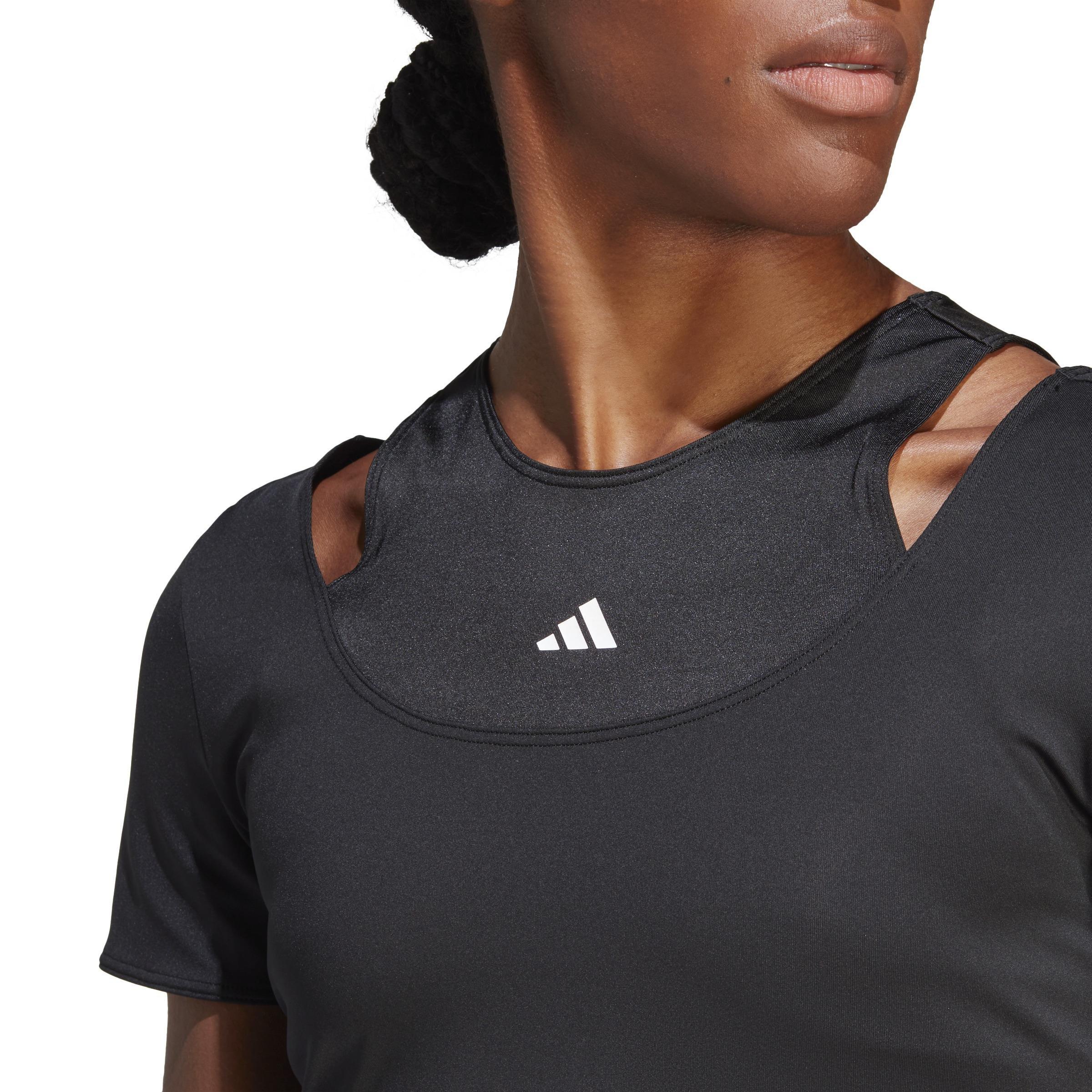Hiit Aeroready Crop Training T-Shirt, Black, , large image number 5