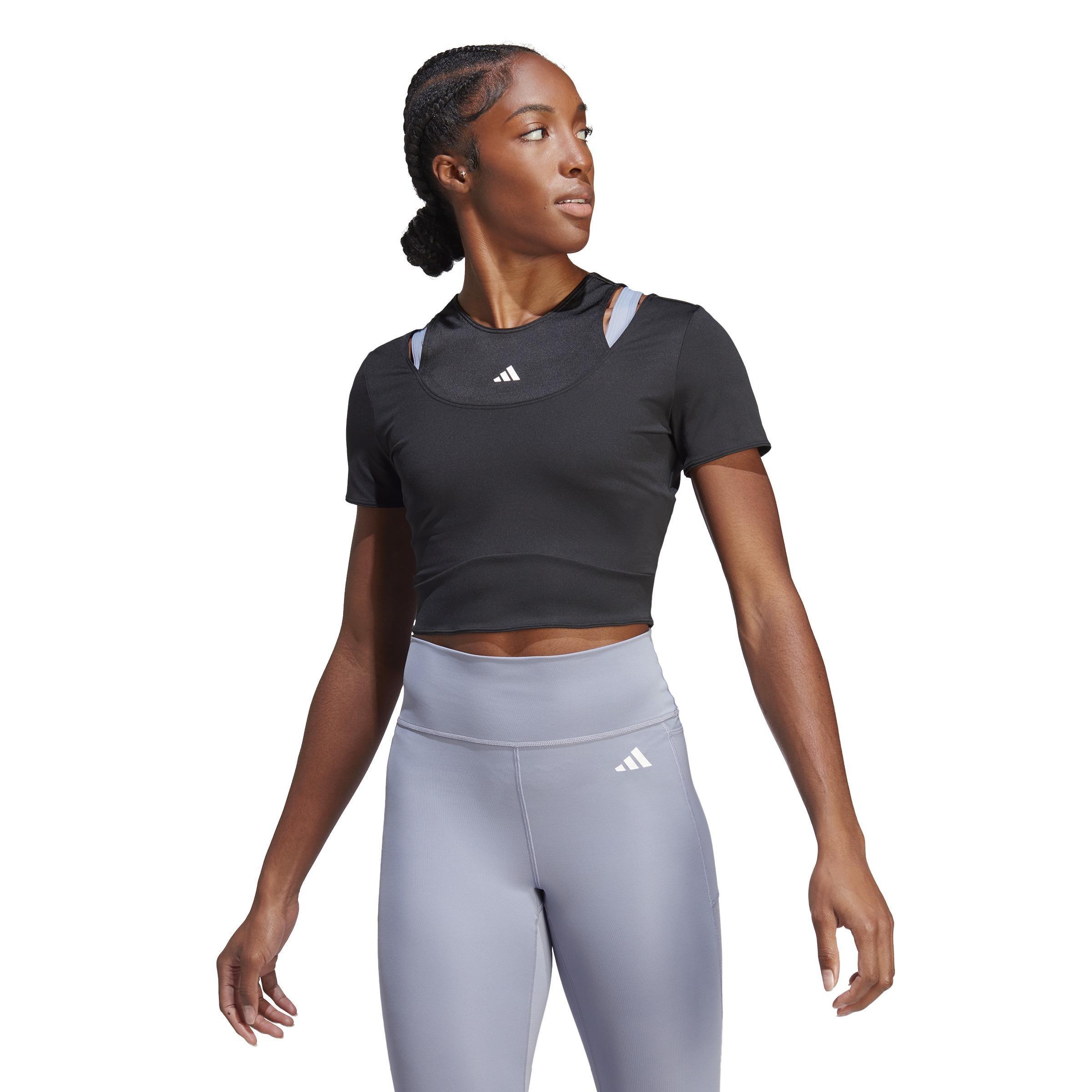 Hiit Aeroready Crop Training T-Shirt, Black, , large image number 11