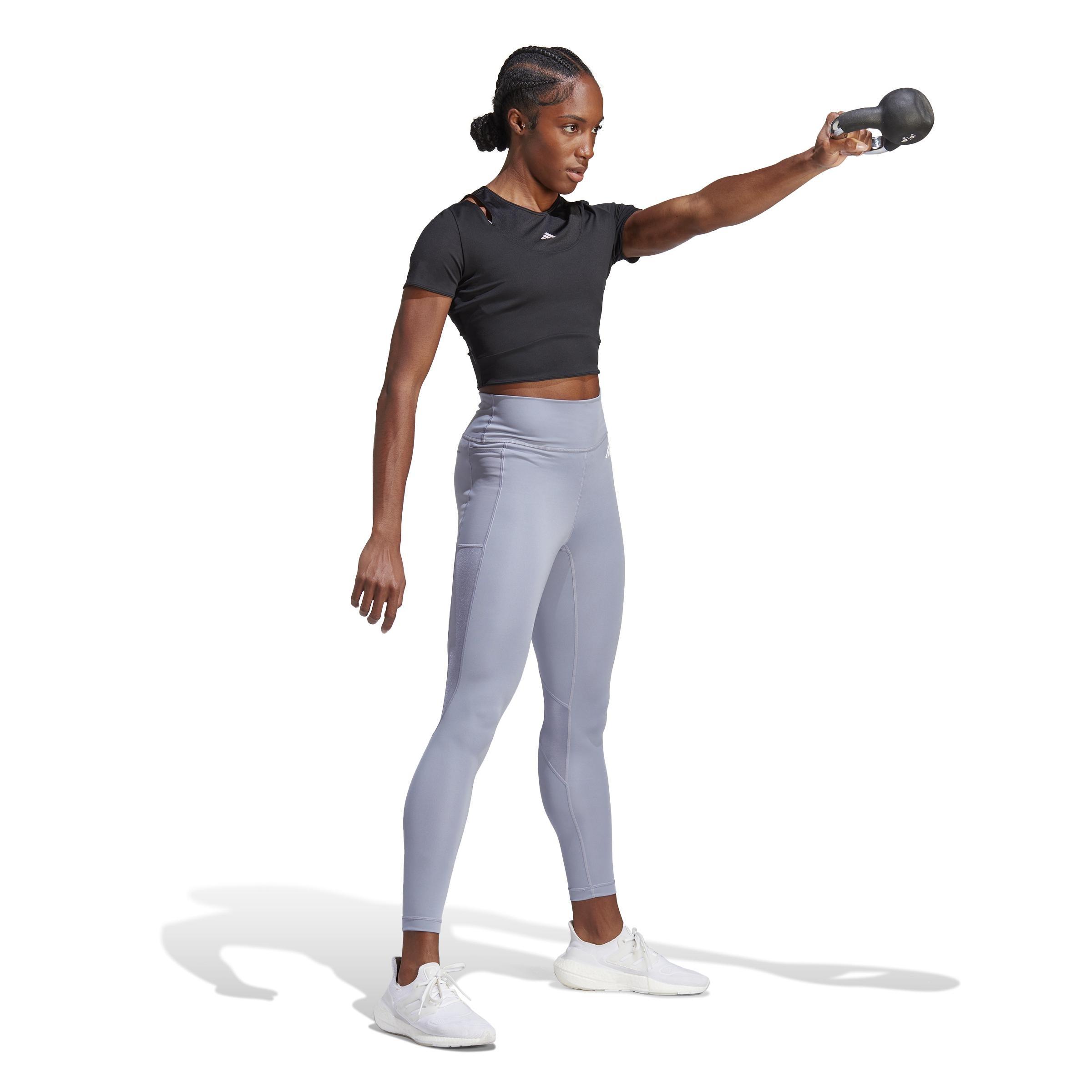 Hiit Aeroready Crop Training T-Shirt, Black, , large image number 14