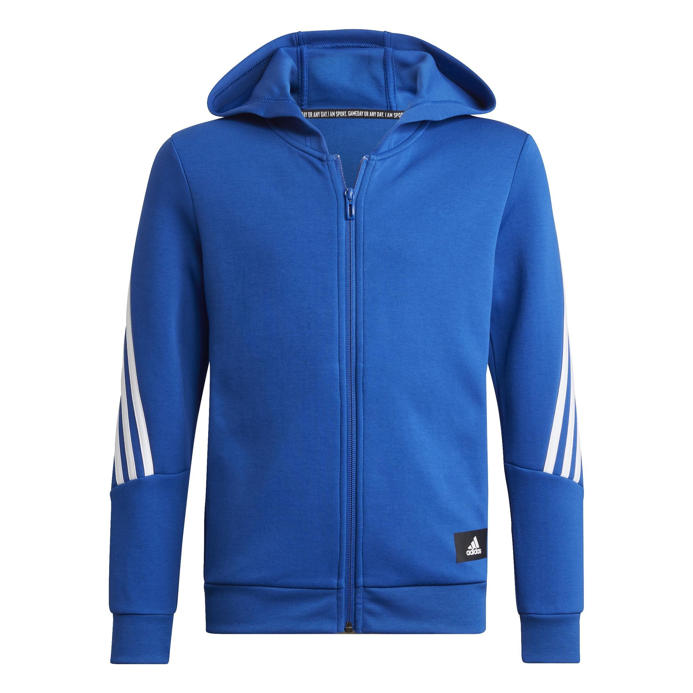 Kids Future Icons 3-Stripes Full-Zip Hoodie, Blue, , large image number 0