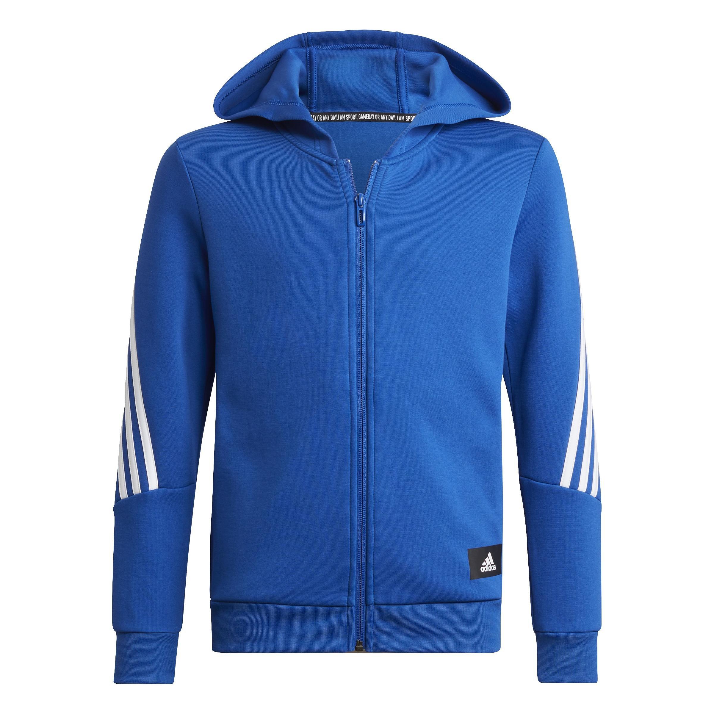 Kids Future Icons 3-Stripes Full-Zip Hoodie, Blue, , large image number 1