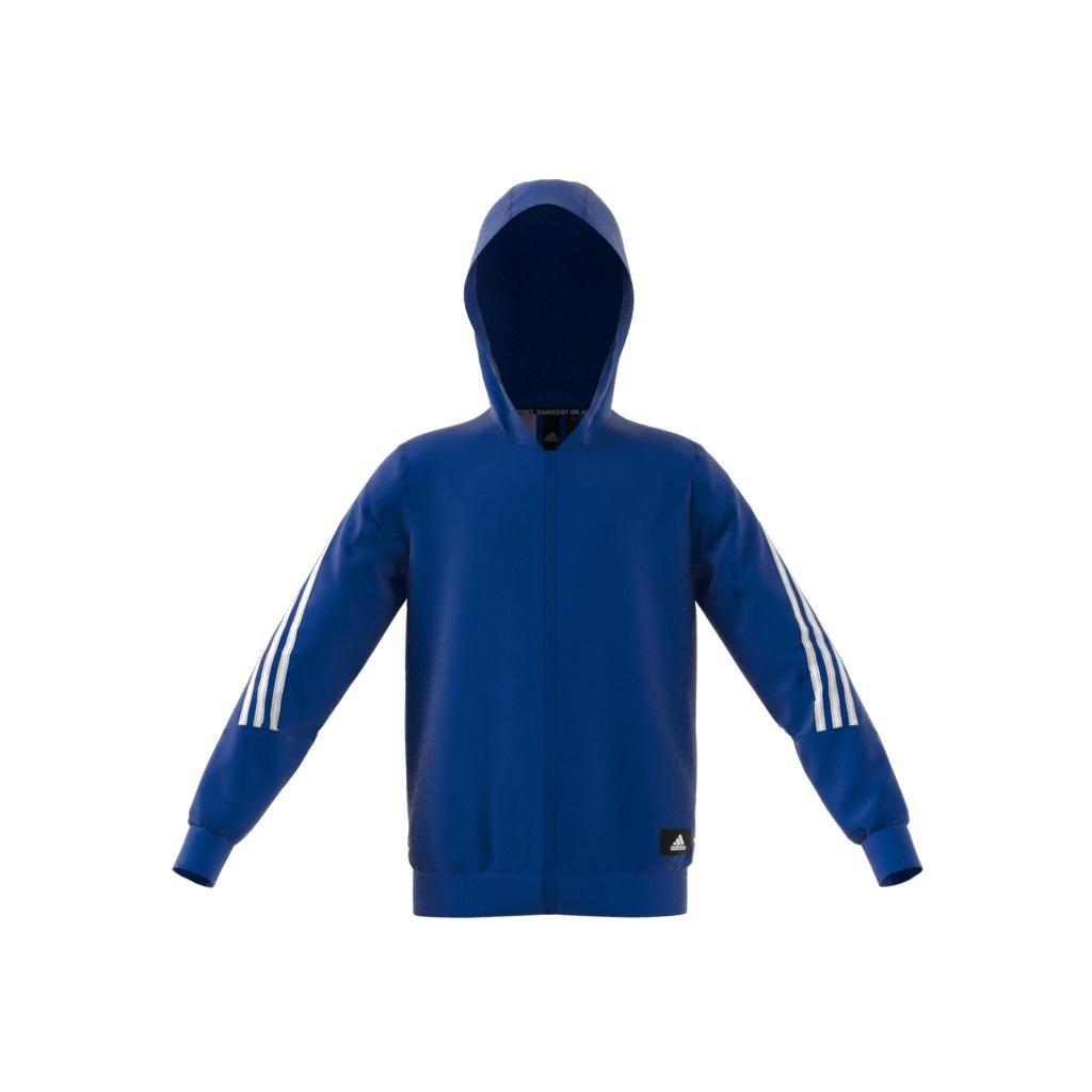 Kids Future Icons 3-Stripes Full-Zip Hoodie, Blue, , large image number 9