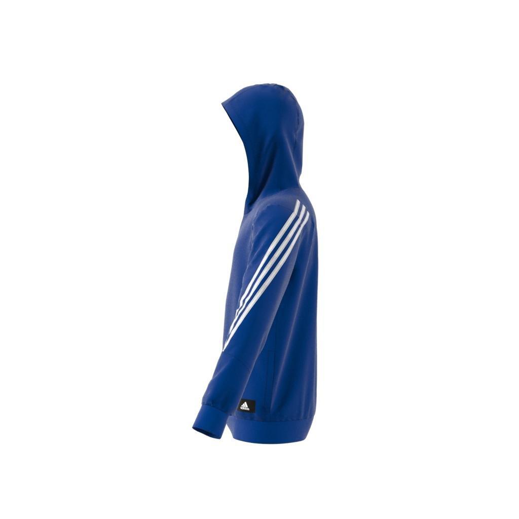 Kids Future Icons 3-Stripes Full-Zip Hoodie, Blue, , large image number 10