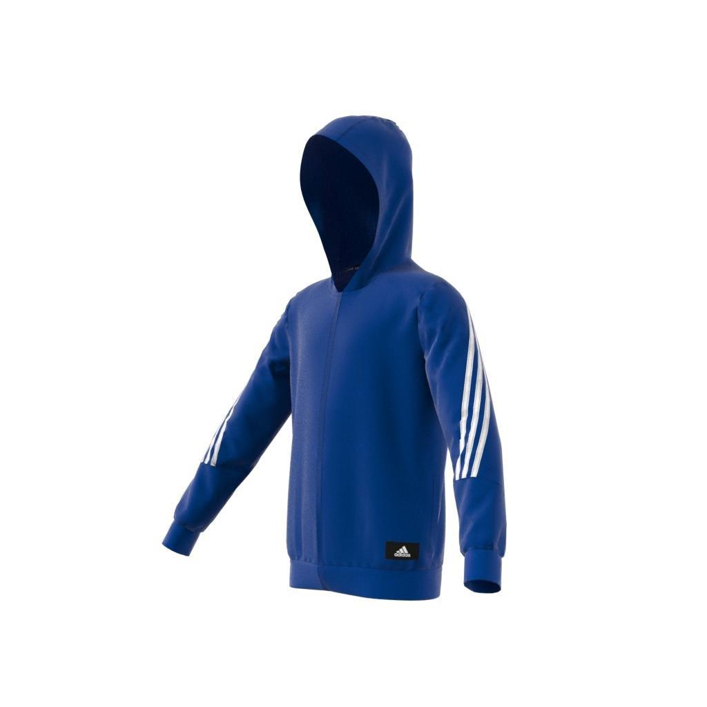 Kids Future Icons 3-Stripes Full-Zip Hoodie, Blue, , large image number 11