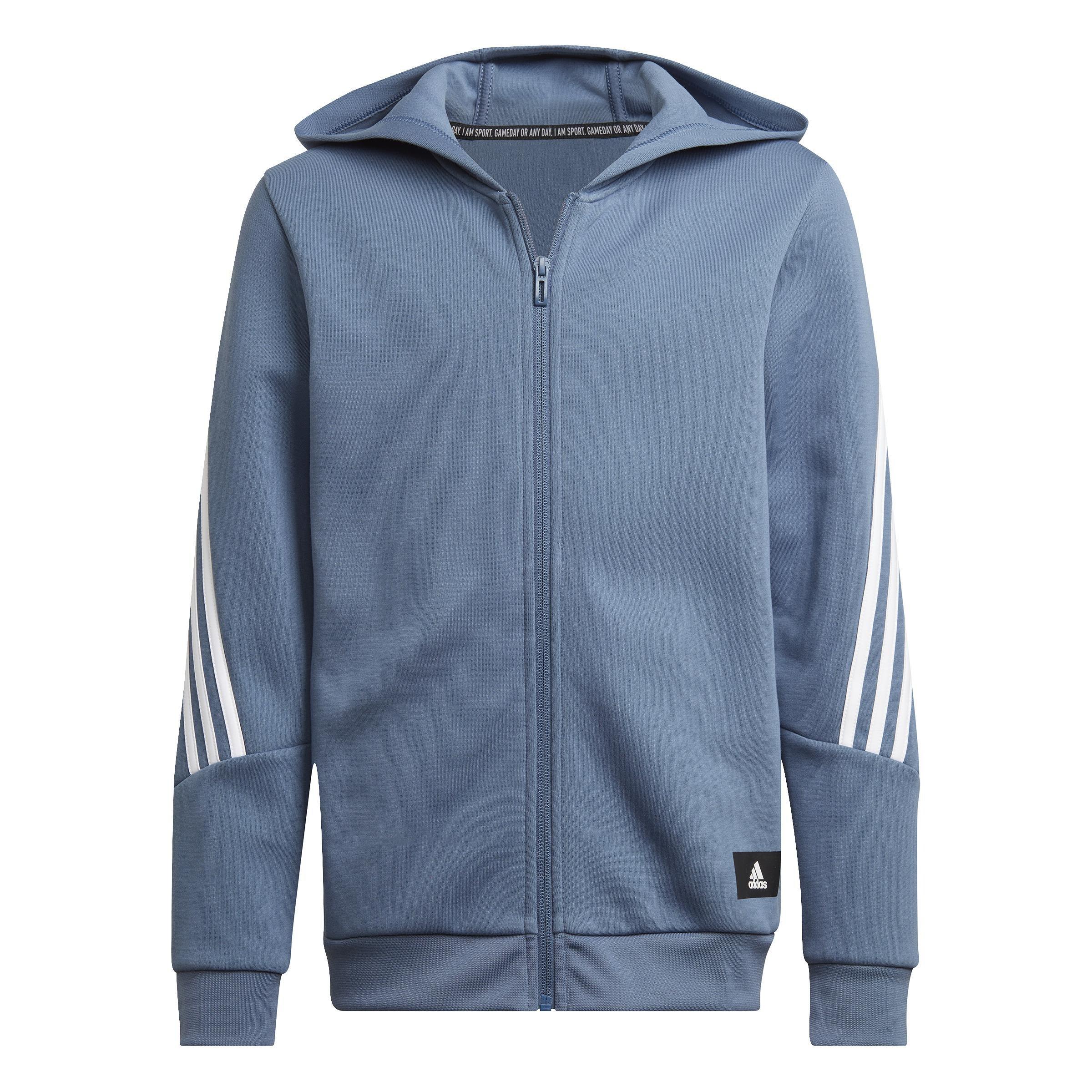 Kids Future Icons 3-Stripes Full-Zip Hoodie, Blue, , large image number 1