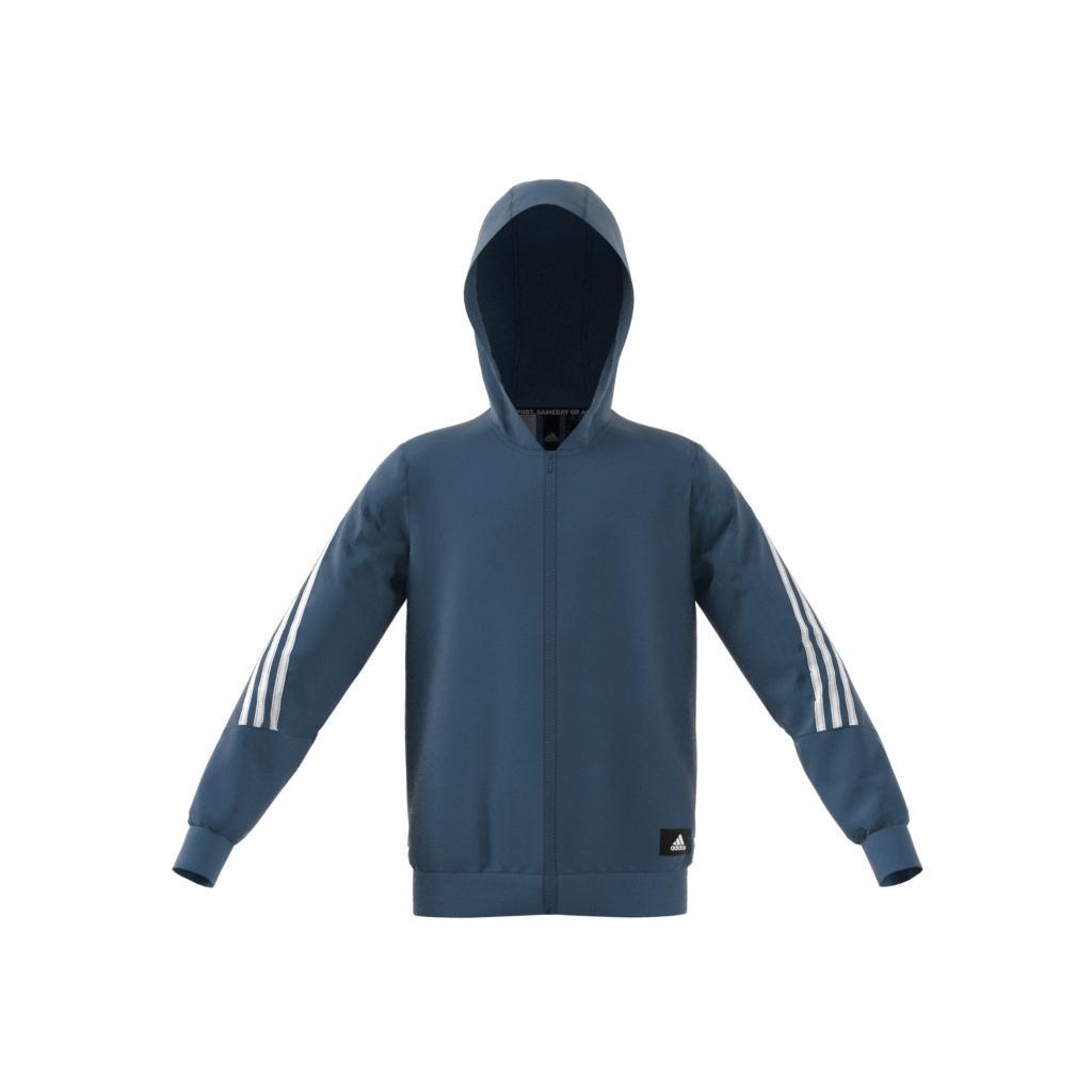 Kids Future Icons 3-Stripes Full-Zip Hoodie, Blue, , large image number 8