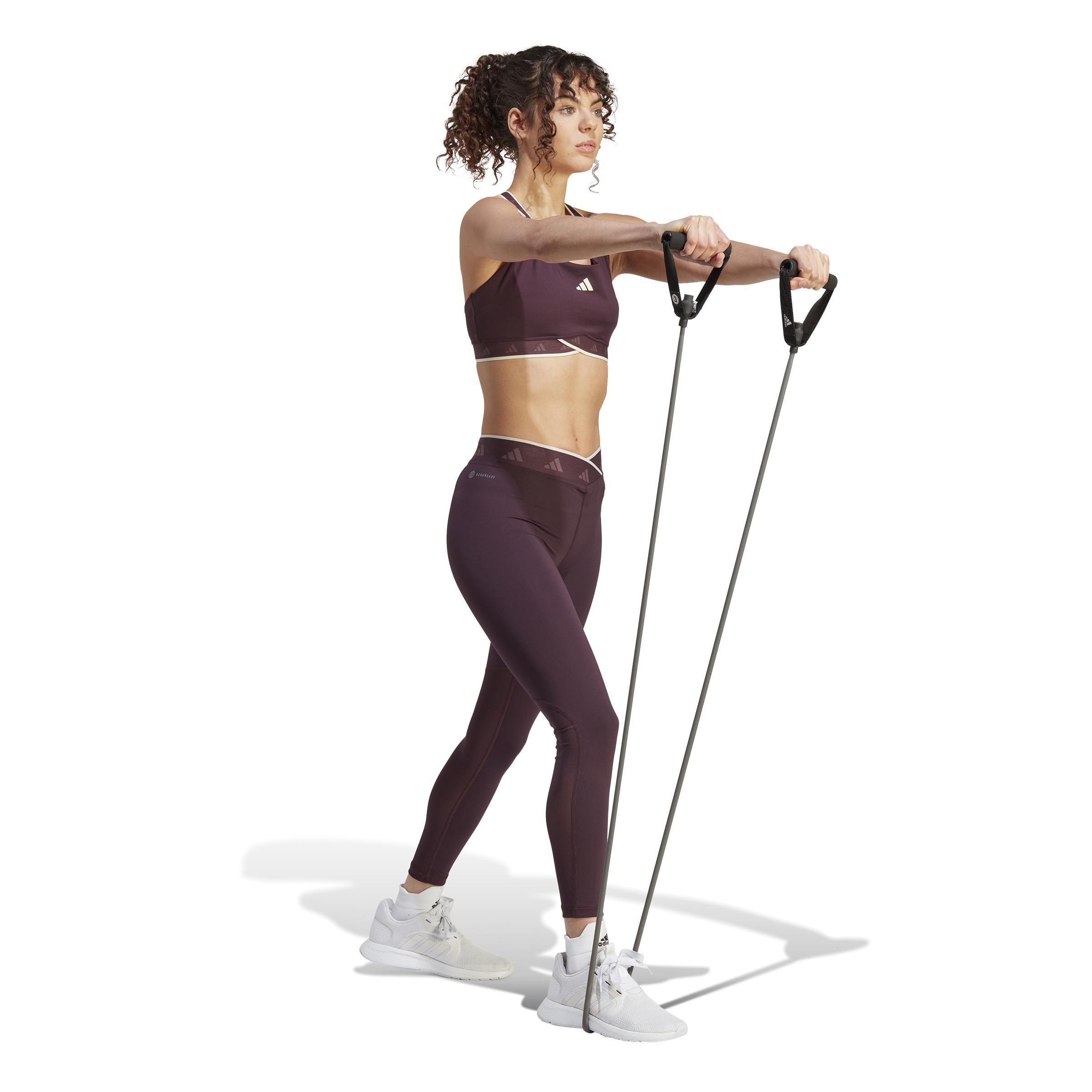 Powerimpact Training Medium-Support Techfit Bra, Red, A901_ONE, large image number 0