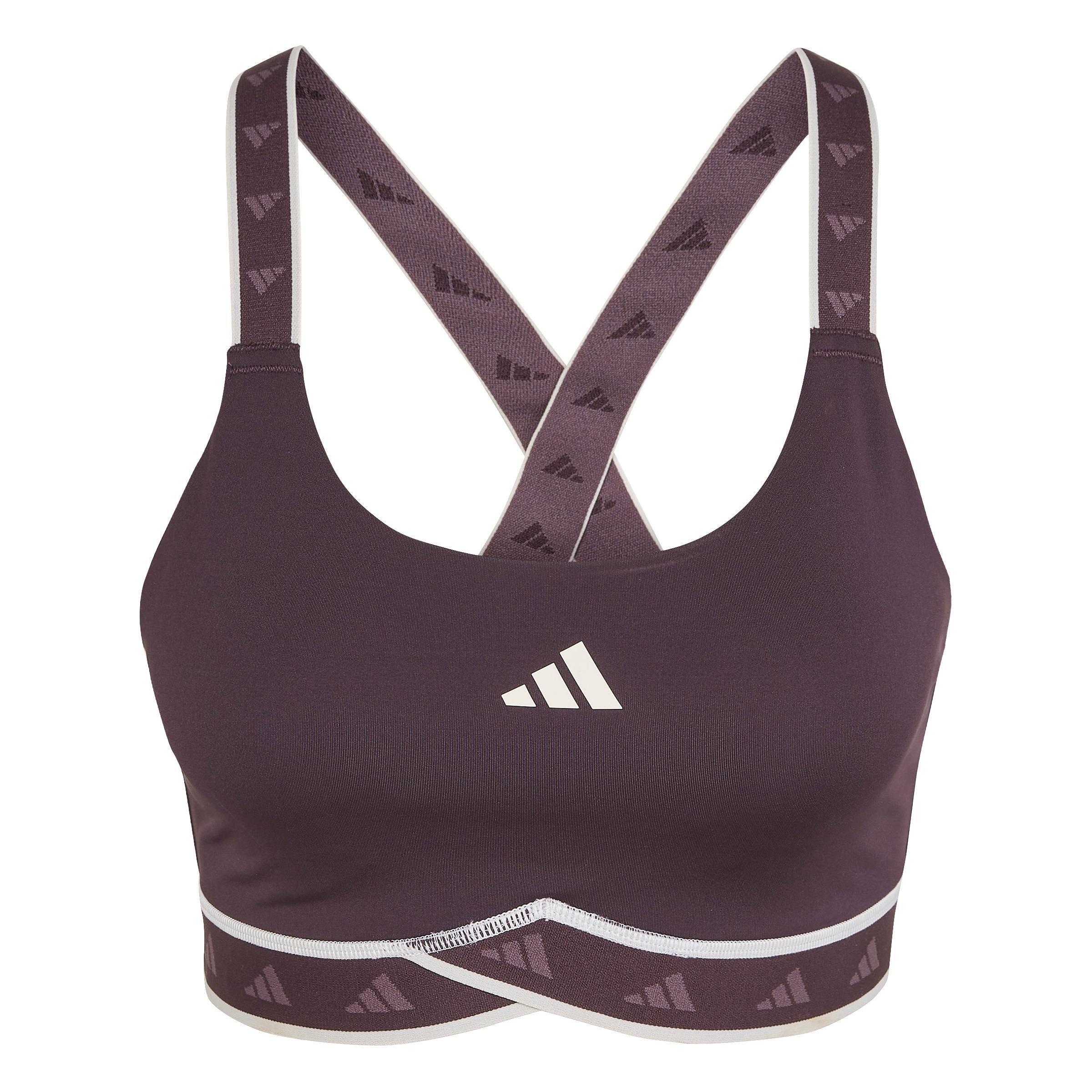 Powerimpact Training Medium-Support Techfit Bra, Red, A901_ONE, large image number 4