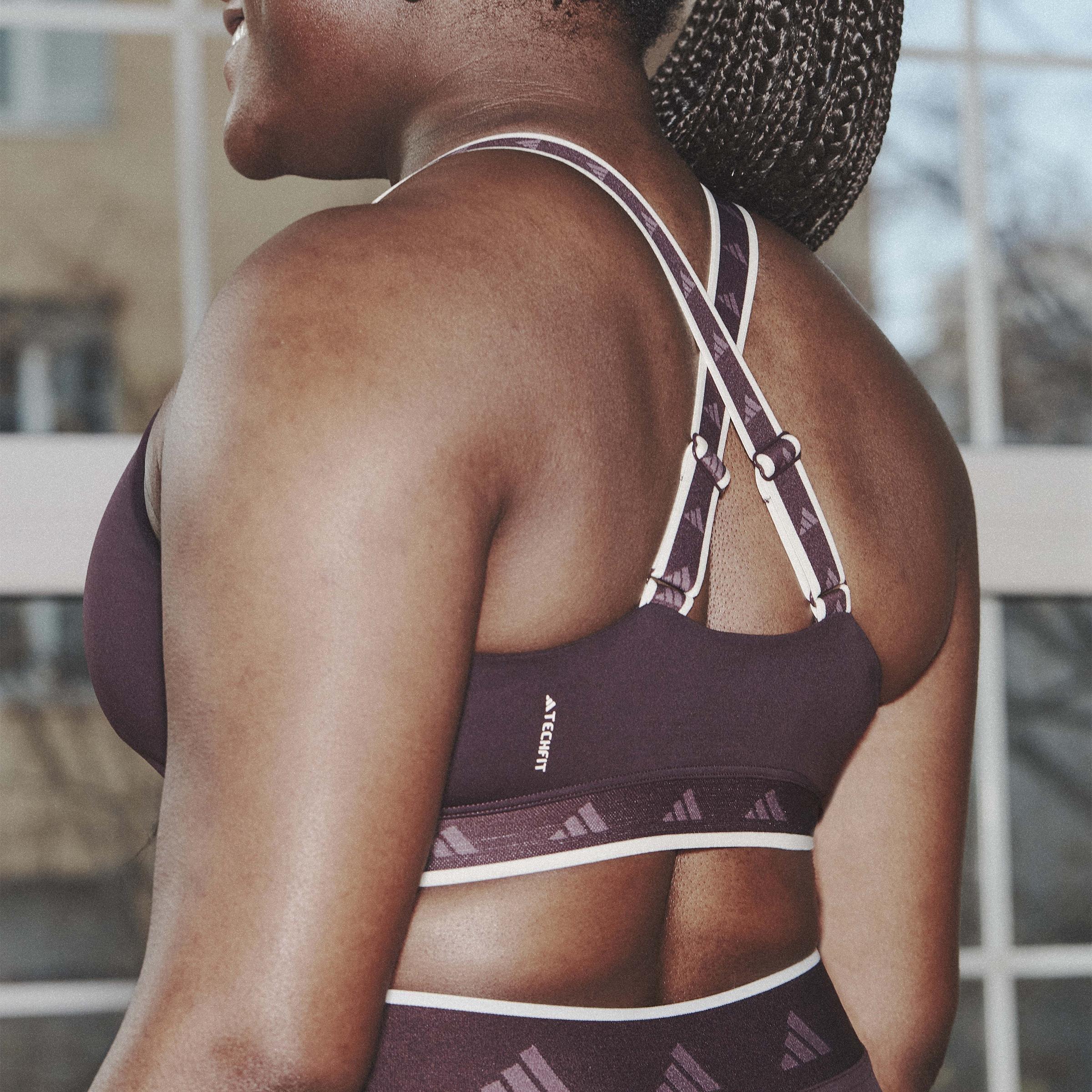 Powerimpact Training Medium-Support Techfit Bra, Red, A901_ONE, large image number 12