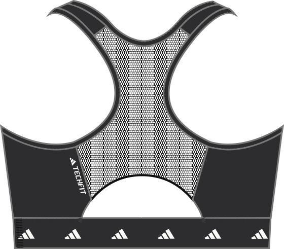 Powerreact Training Medium-Support Techfit Bra, Black, , large image number 2