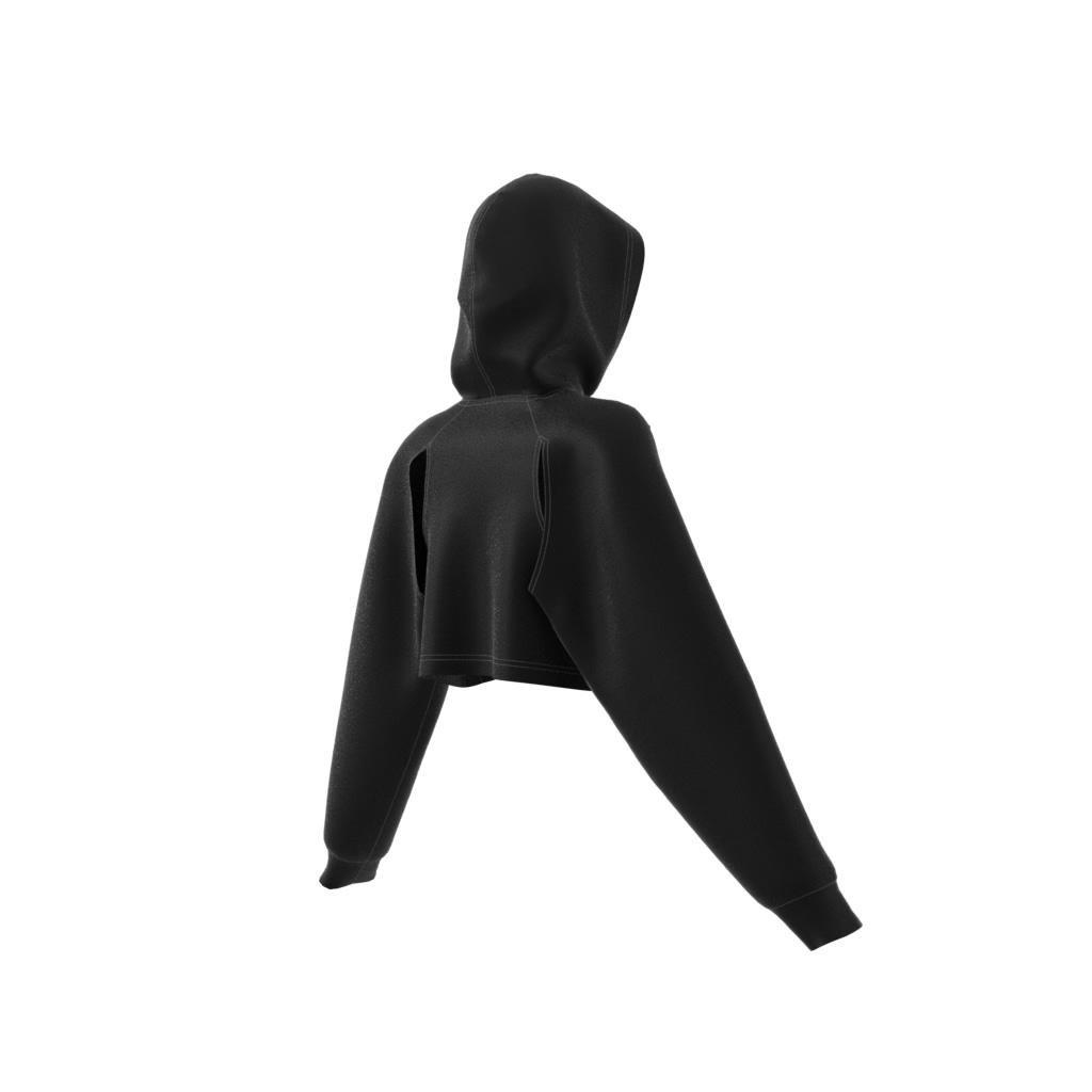 Hiit Aeroready Crop Training Hoodie, Black, A901_ONE, large image number 6