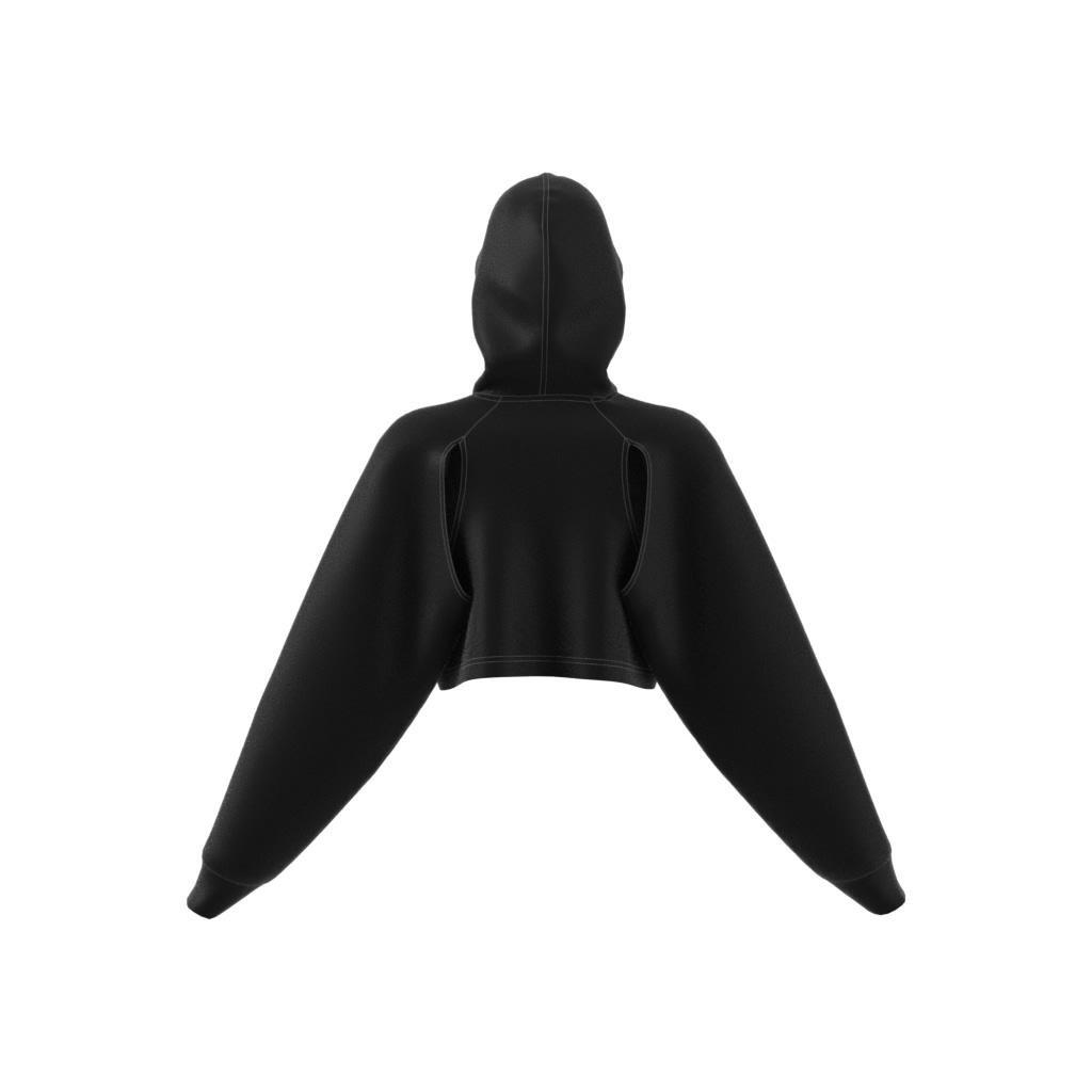 Hiit Aeroready Crop Training Hoodie, Black, A901_ONE, large image number 7