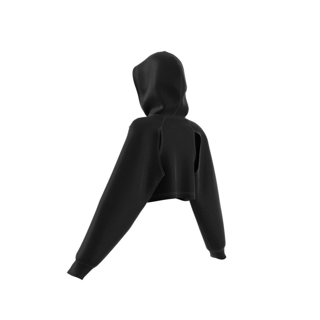 Hiit Aeroready Crop Training Hoodie, Black, A901_ONE, large image number 10