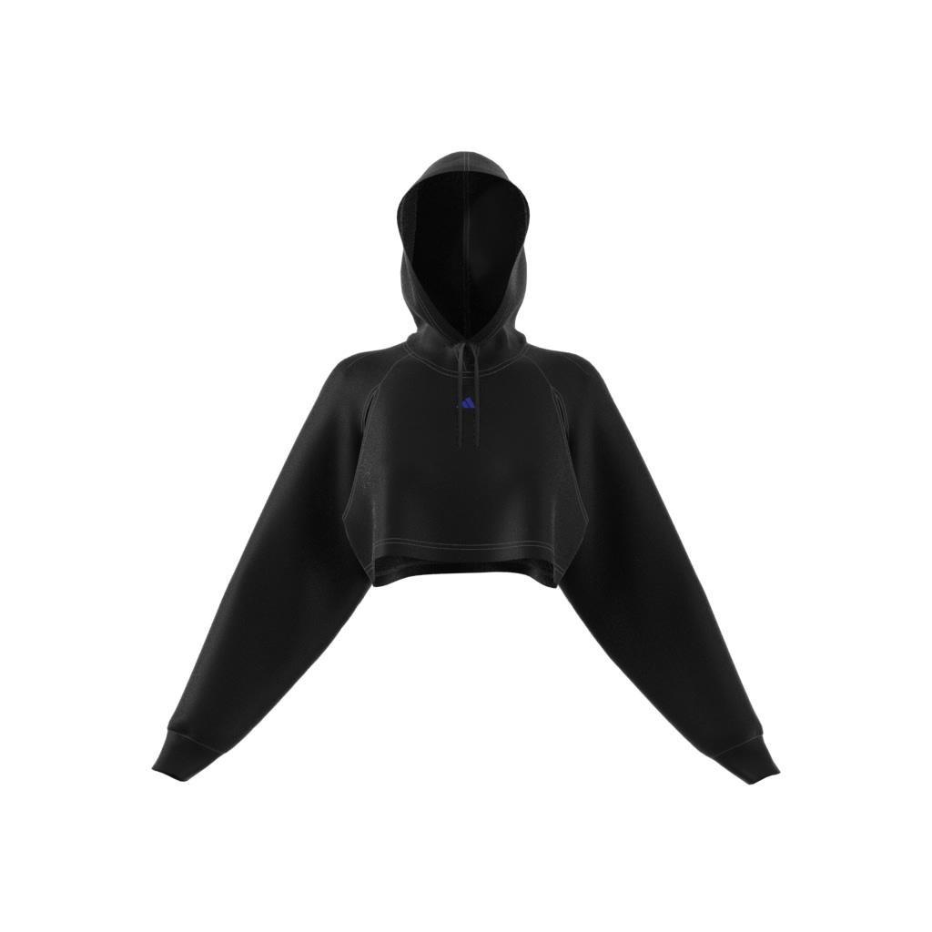 Hiit Aeroready Crop Training Hoodie, Black, A901_ONE, large image number 11