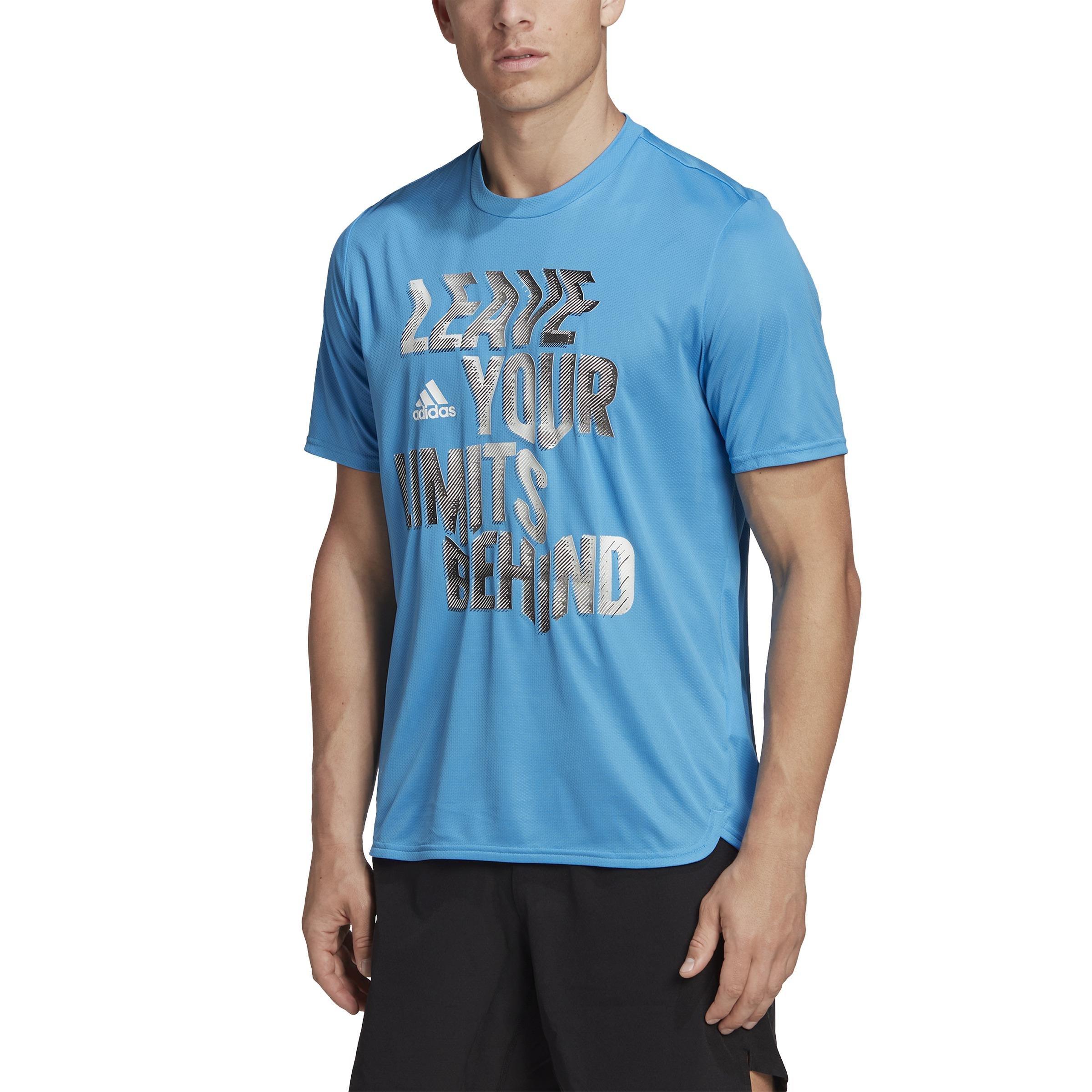 Movement Aeroready Hiit Slogan Training T-Shirt, Blue, A901_ONE, large image number 4