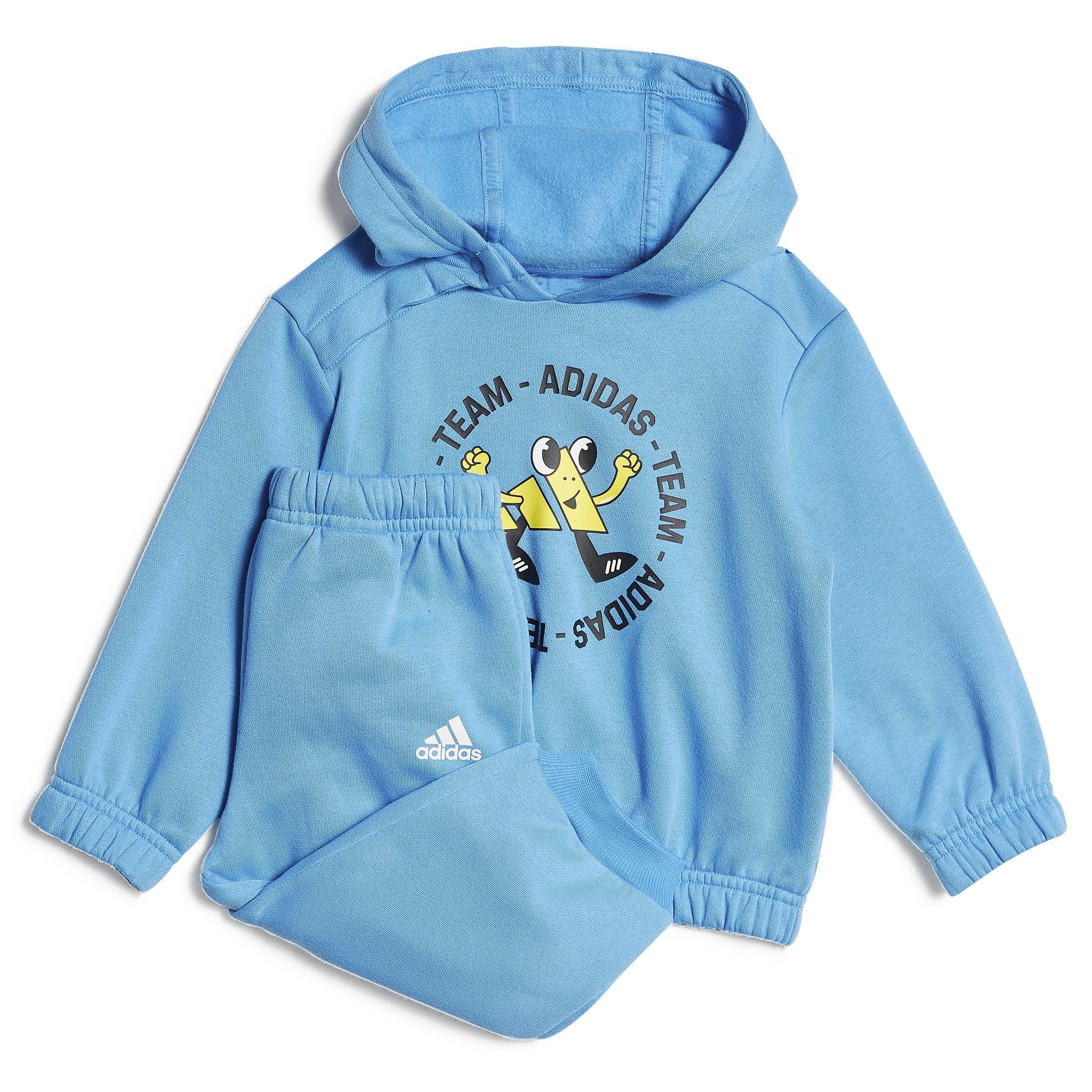 Unisex Kids Team Oversized Fleece Jogger Set, Blue, A901_ONE, large image number 1