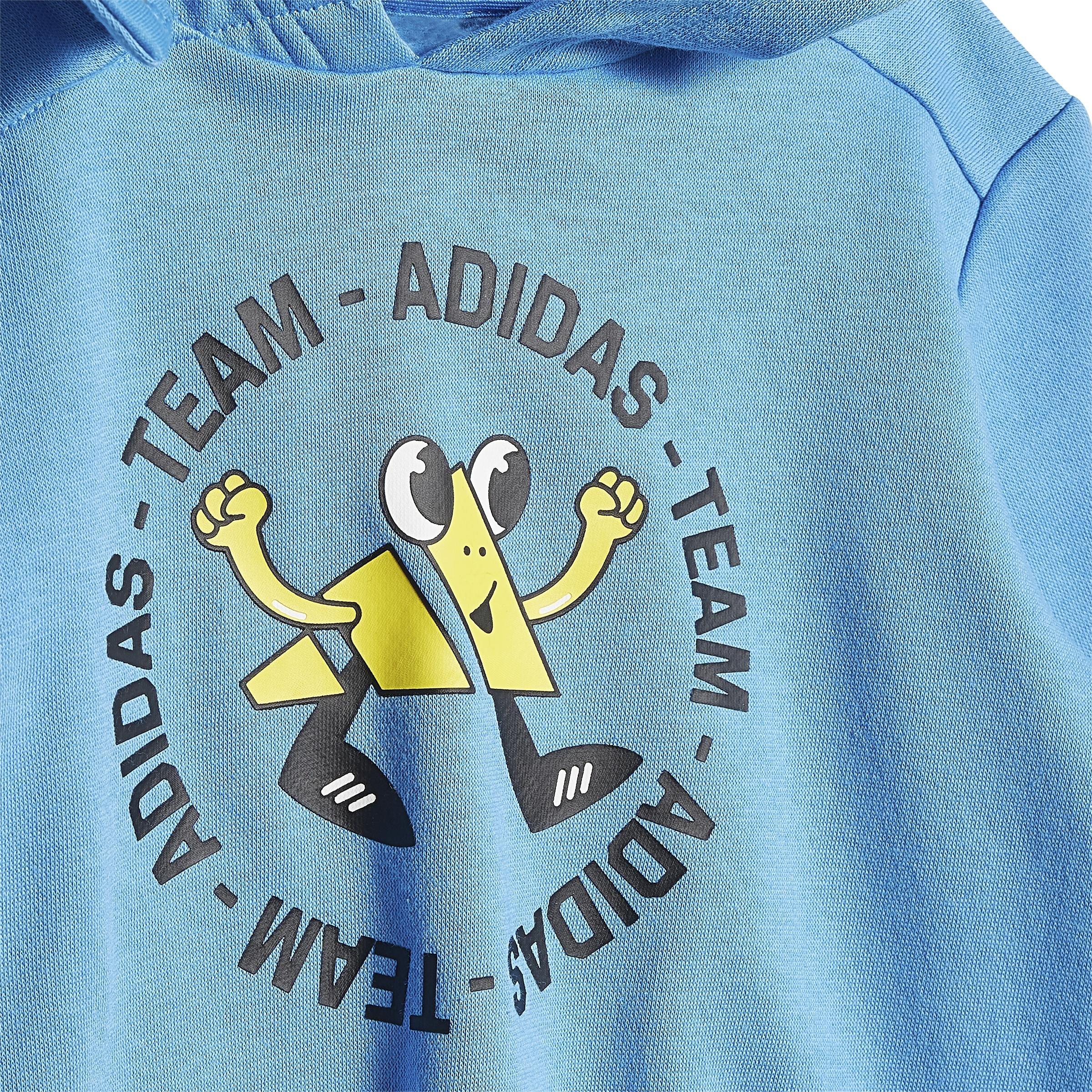 Unisex Kids Team Oversized Fleece Jogger Set, Blue, A901_ONE, large image number 4